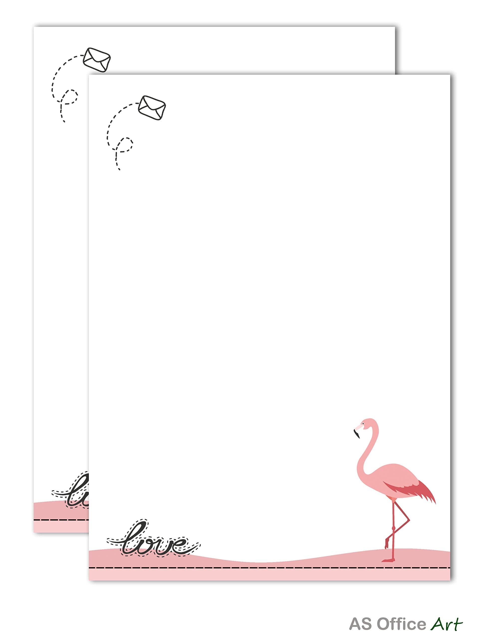 'Notepad "Flamingo A5 50 Sheets for Notes, Letters, Writing Paper Children, Pad, Drawing Pad, Note Pad, Girls & Women, Flamingos