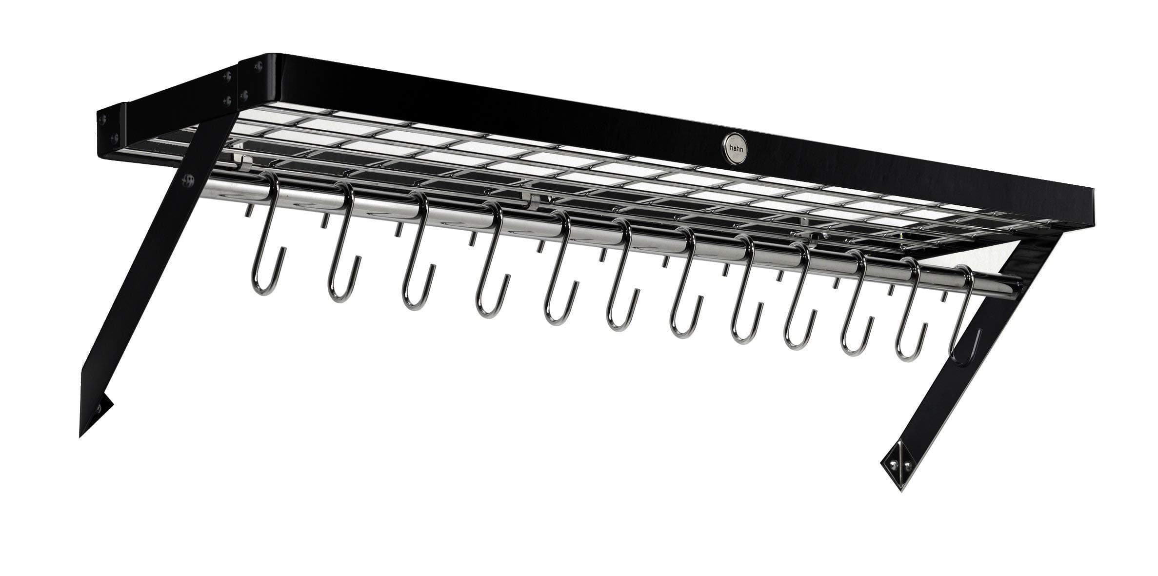 Hahn Black Steel Xl Wall Rack, Black