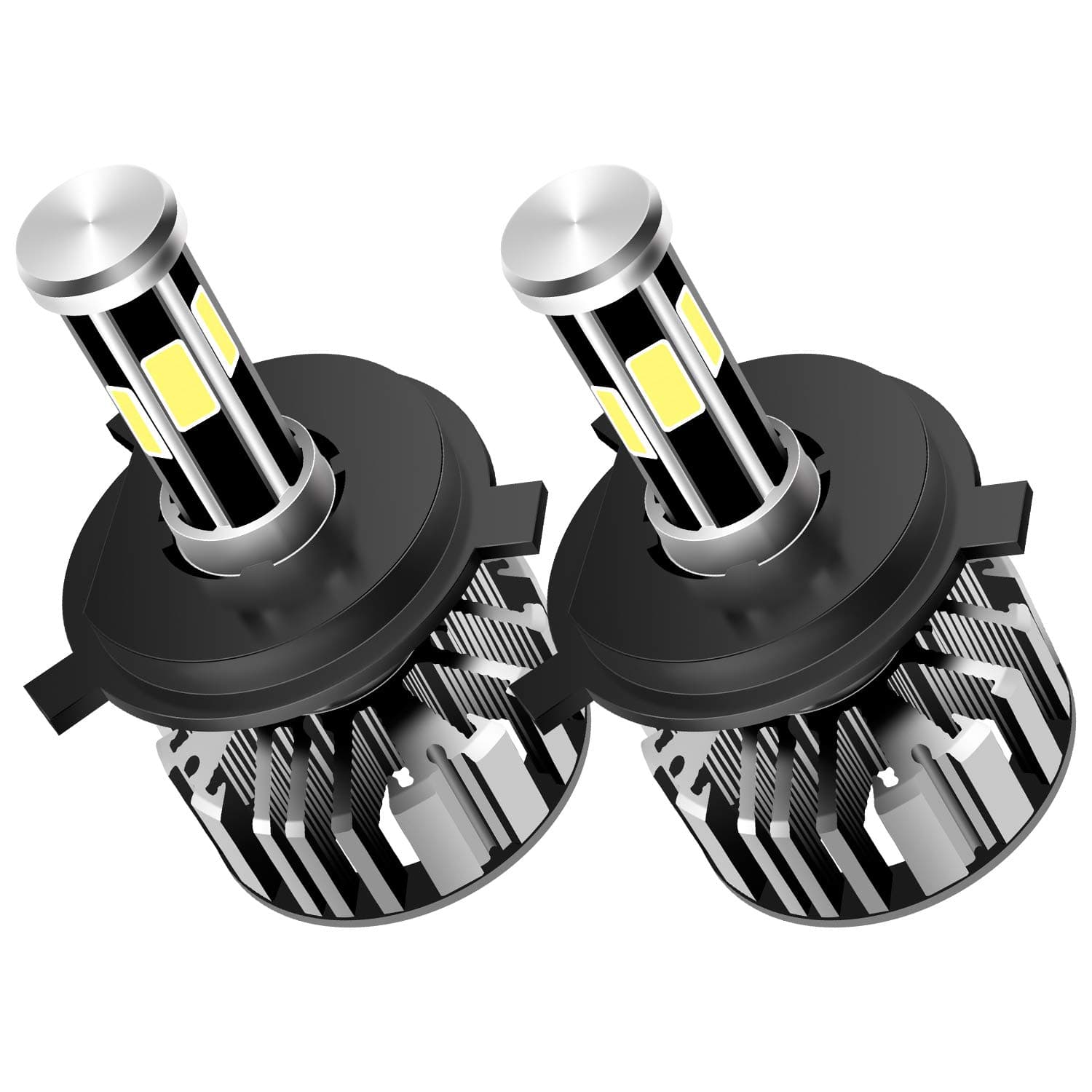 LED Headlight Bulbs Headlight bulb H4 9003 Hi/Low All-in-One Conversion Kit Led headlights with COB Chips 8000 Lm 6000K Cool White Beam Bulbs IP68 Waterproof