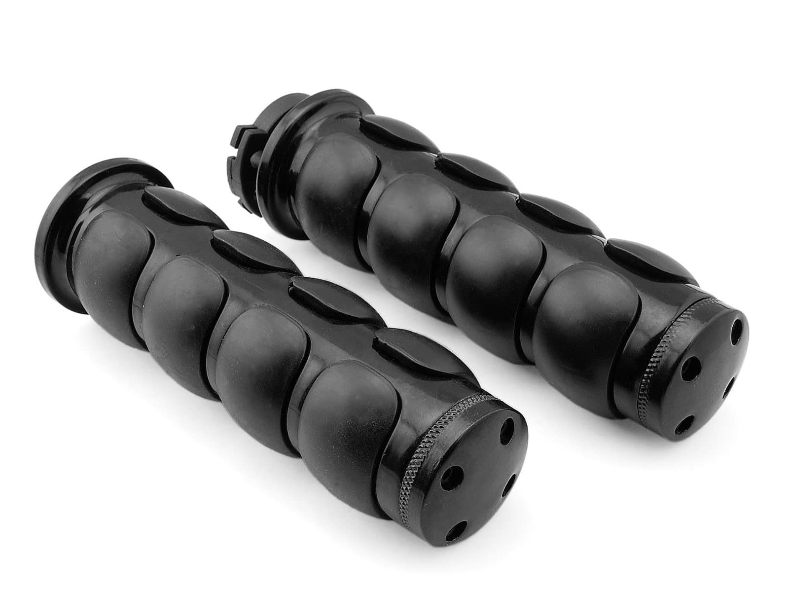 Motorcycle Racing ISO Comfort Style Handle Grips Handlebar 1" inch Throttle Bar End Cap Plug Slider Black Fit For Harley Davidson Softail Fat Boy FLSTF