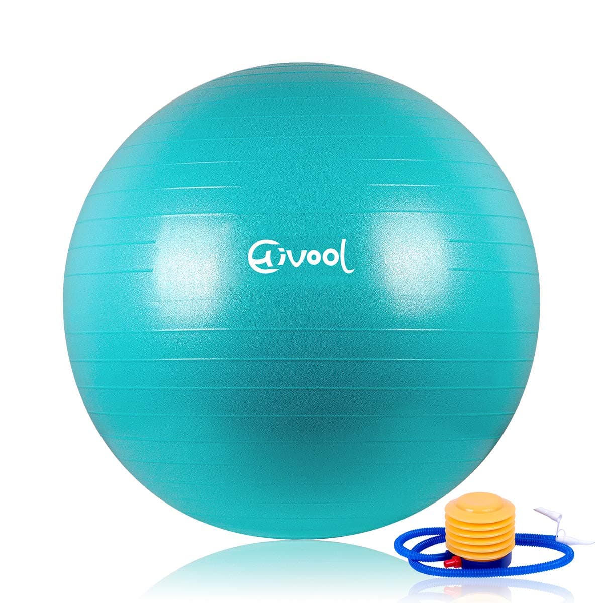 Hivool Exercise Yoga Ball(55cm/65cm/75cm/85cm) Extra Thick Anti-Burst & Anti-slip Fitness Ball with Quick Pump, Pilates, Birthing, Therapy Ball Supports 500KG