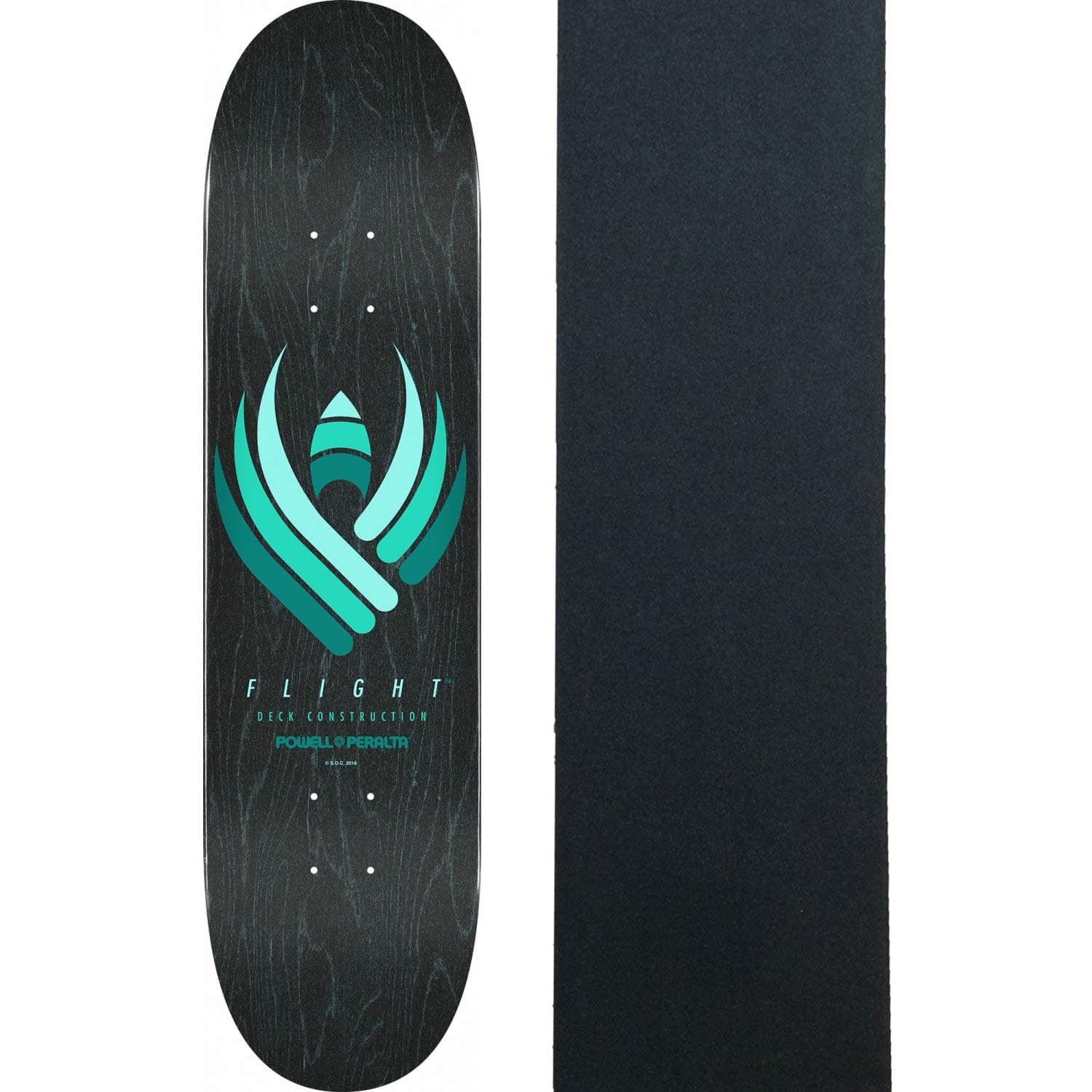 Powell Peralta Skateboard Deck Flight 242 Black 8.0" x 31.45" with Grip