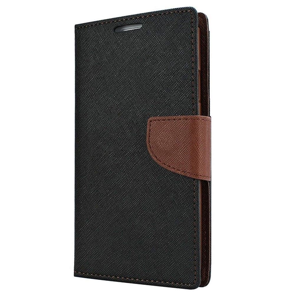 Avzax Luxury Magnetic Lock Diary Wallet Style Flip Cover Case for Karbonn Aura Power 4G - Brown