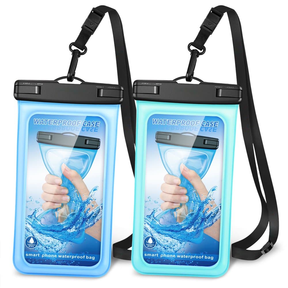 Romanda Waterproof Phone Case Floating Waterproof Cellphone Pouch Bag Dry Bag with Lanyard for iPhone 7/Plus/6s/SE/5s Samsung Sony Huawei Moto HTC up to 6”,2 Pack