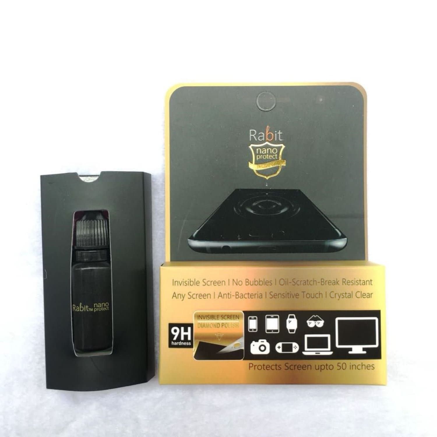 Prosmart - Liquid Nano Glass Screen Protector - 9H Hardness - Universal Smartphone Screen Protection - Anti-Scratch/ 9H Hardness/High Definition/Invisible Protectors - Single Application