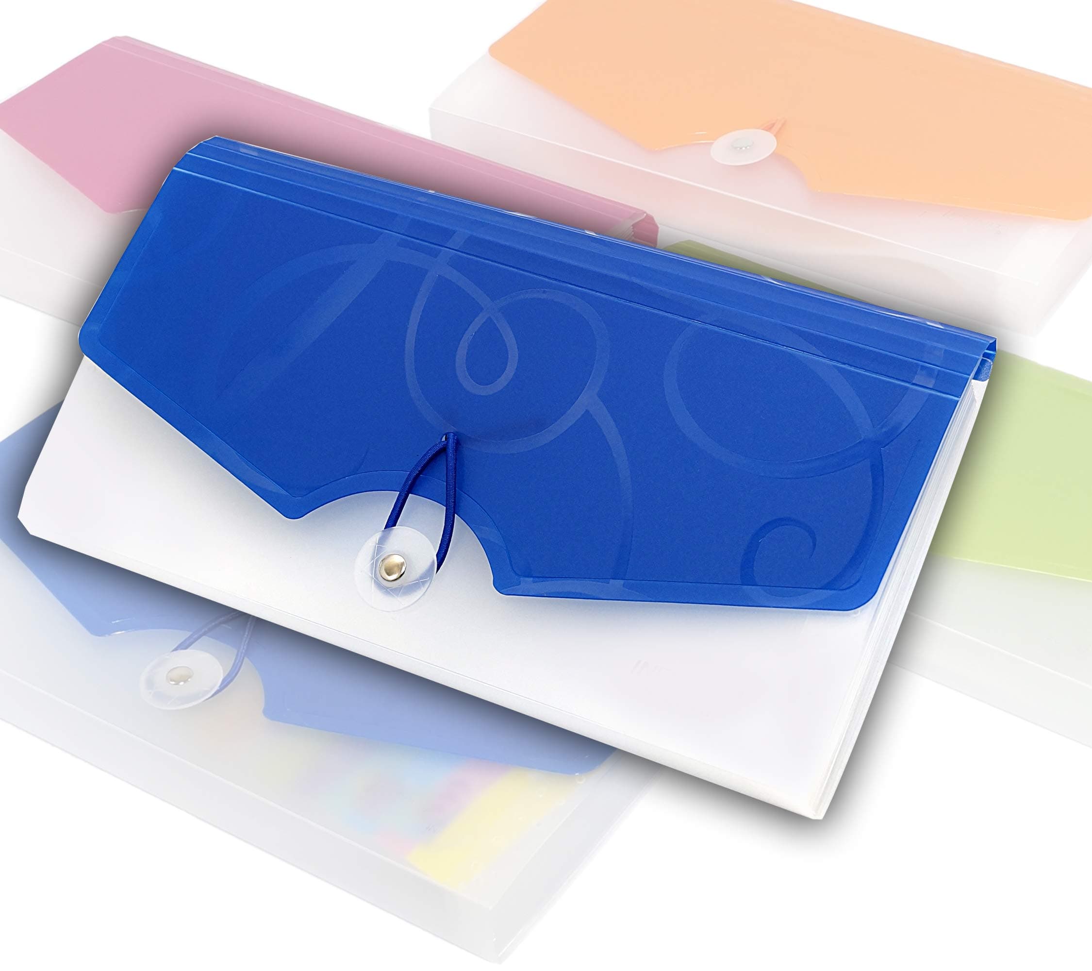 DAHSHA Transparent Expanding Cheque Book Holder Case Cum Travelling Document Bag with 13 Sections (Colours May Vary)