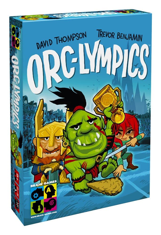 BRAIN GAMES Orc-lympics Card Game - A Fun Game of Tactics and Decision Making - Play with Kids Age 8+, Teenagers and Adults - Award Winning Games Suitable for Serious & Casual Gamers