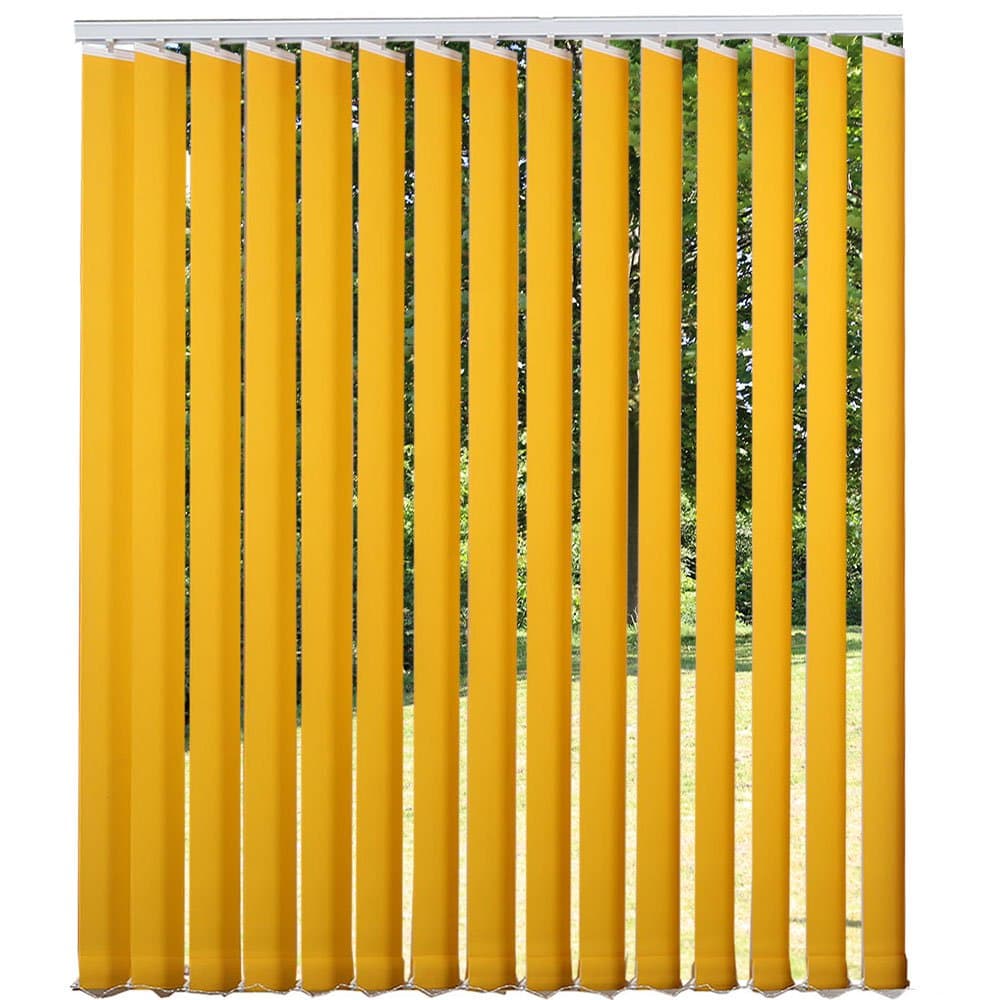 Quality Vertical Window Blinds - Home/Office - Solid Yellow Full Set - 200x260cm