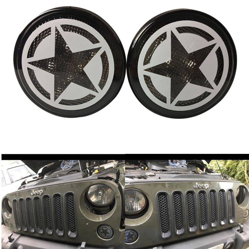 LED Side Marker Light Amber Led Front Decoration Lamps Turn Signal Parking Lights for 2007-2018 J eep Wrangler JK JKU 2Pcs