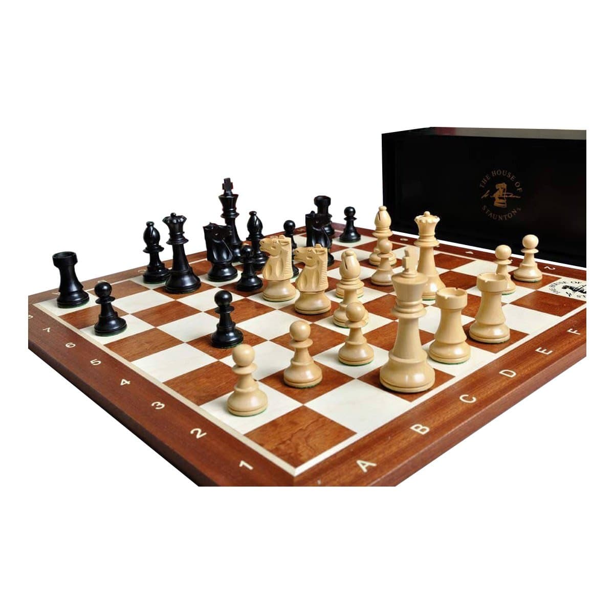 The Club Series Chess Set, Box, Board Combination