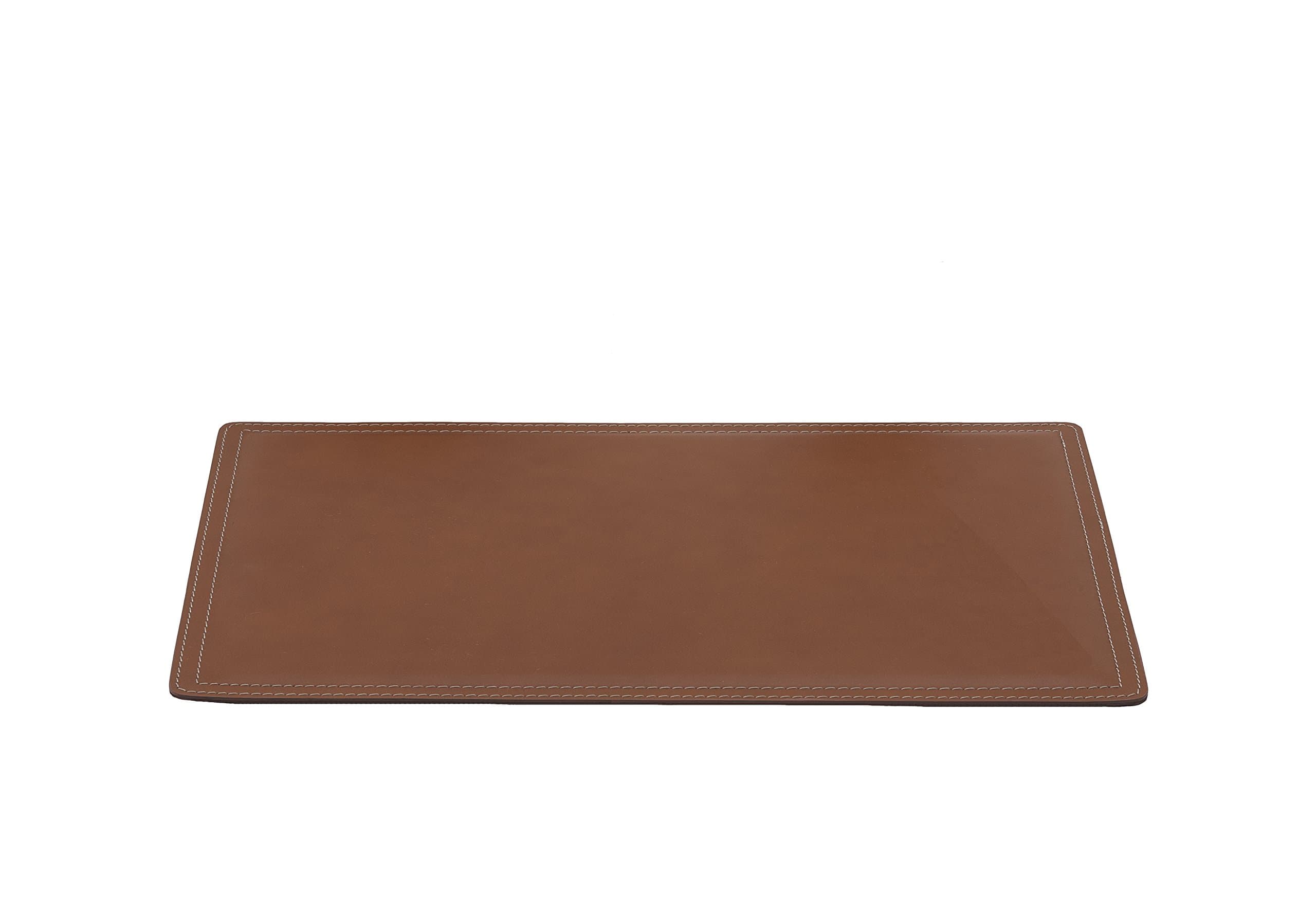 Gavemo STAS55CC0011 Desk Pad in Leather with Rounded Corners, Non-Slip, Brown