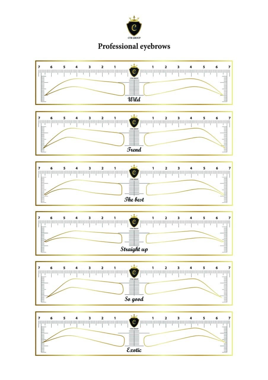 CTR Stencil Sticker for Eyebrow Microblading Template 24 units 12 Different Forms by CTR (24 units)