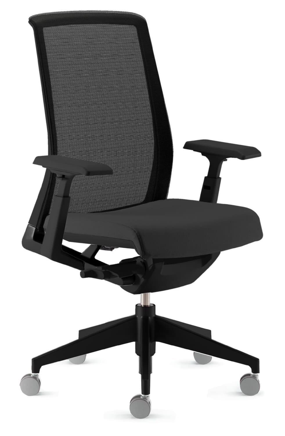 Haworth Very Task Chair: Adjustable Model - 4D Arms - Carpet Casters - Black Base