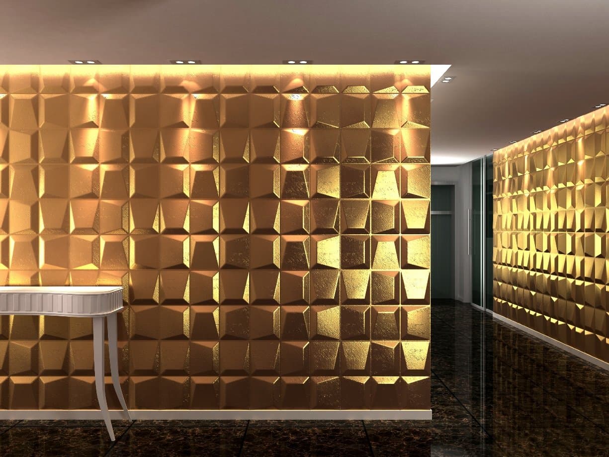 3D Mosaics Decorative panel for Interior Walls, 100% Ecologically Friendly, Made with Bamboo, 6 Panels, 62.5 x 80 cm = 3 m2
