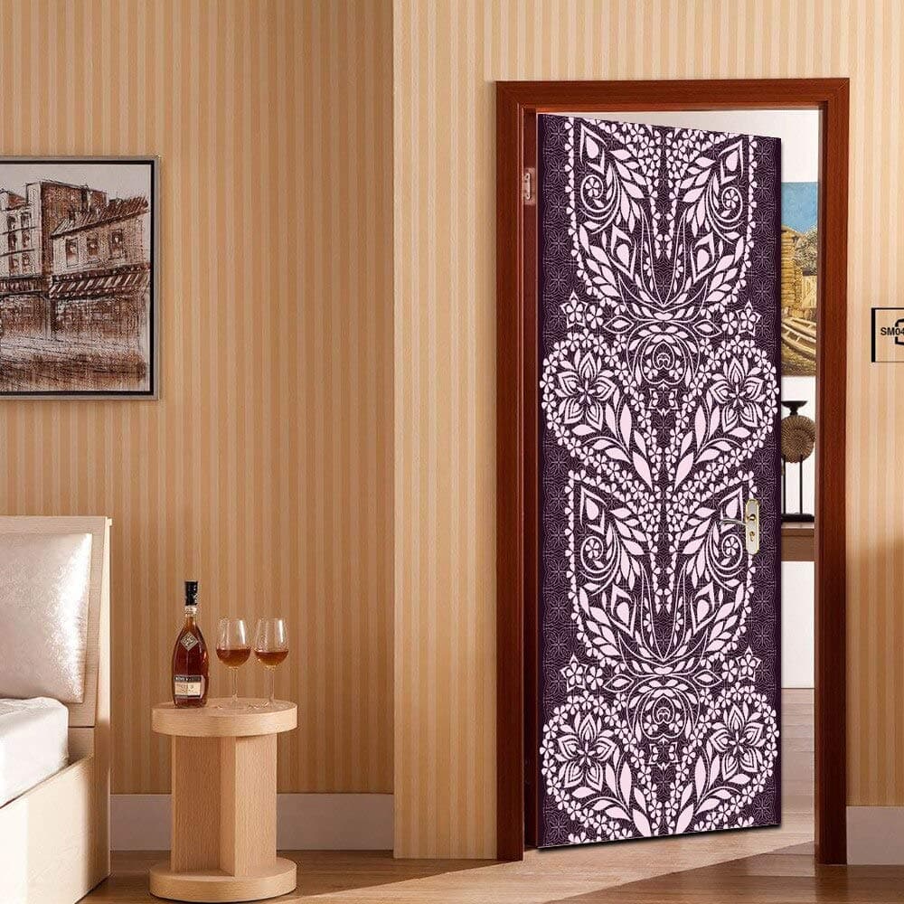 Door Stickers For Interior Doors 3d Islamic Vinyl Decal Allah Arabic Muslim Wall Door Sticker Home Decor Art Decor Vinyl Poster 30.3x78.7 Inch
