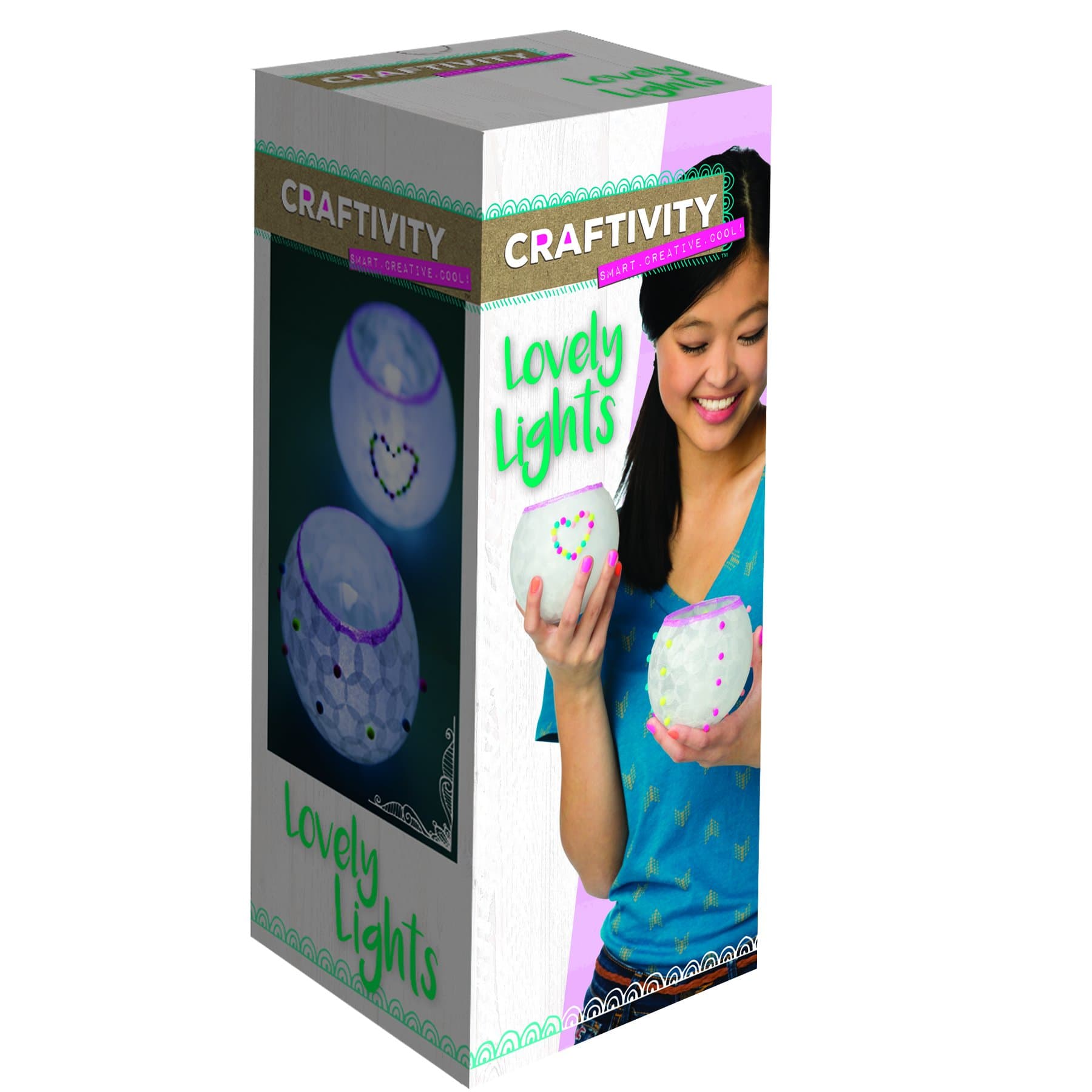 CRAFTIVITY Lovely Lights Craft Kit - Makes 2 Decoupage Tea Light Lanterns