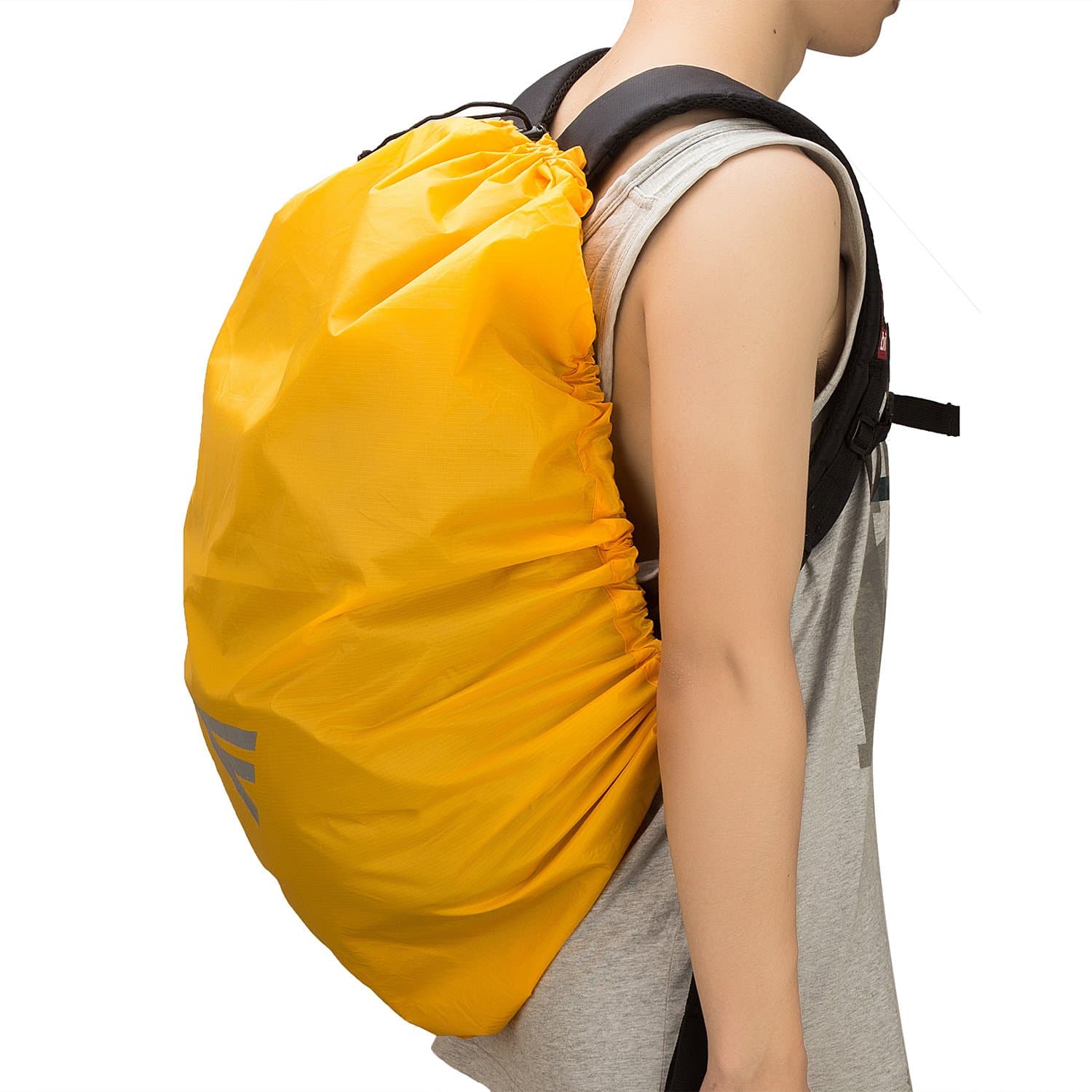 FiveJoy Backpack Rain Cover with Reflective Strips – 3000MM Waterproof Rating – Protect Pack from Rain, Wind and Dust – High Visibility - Great for Hiking, Camping, Backpacking