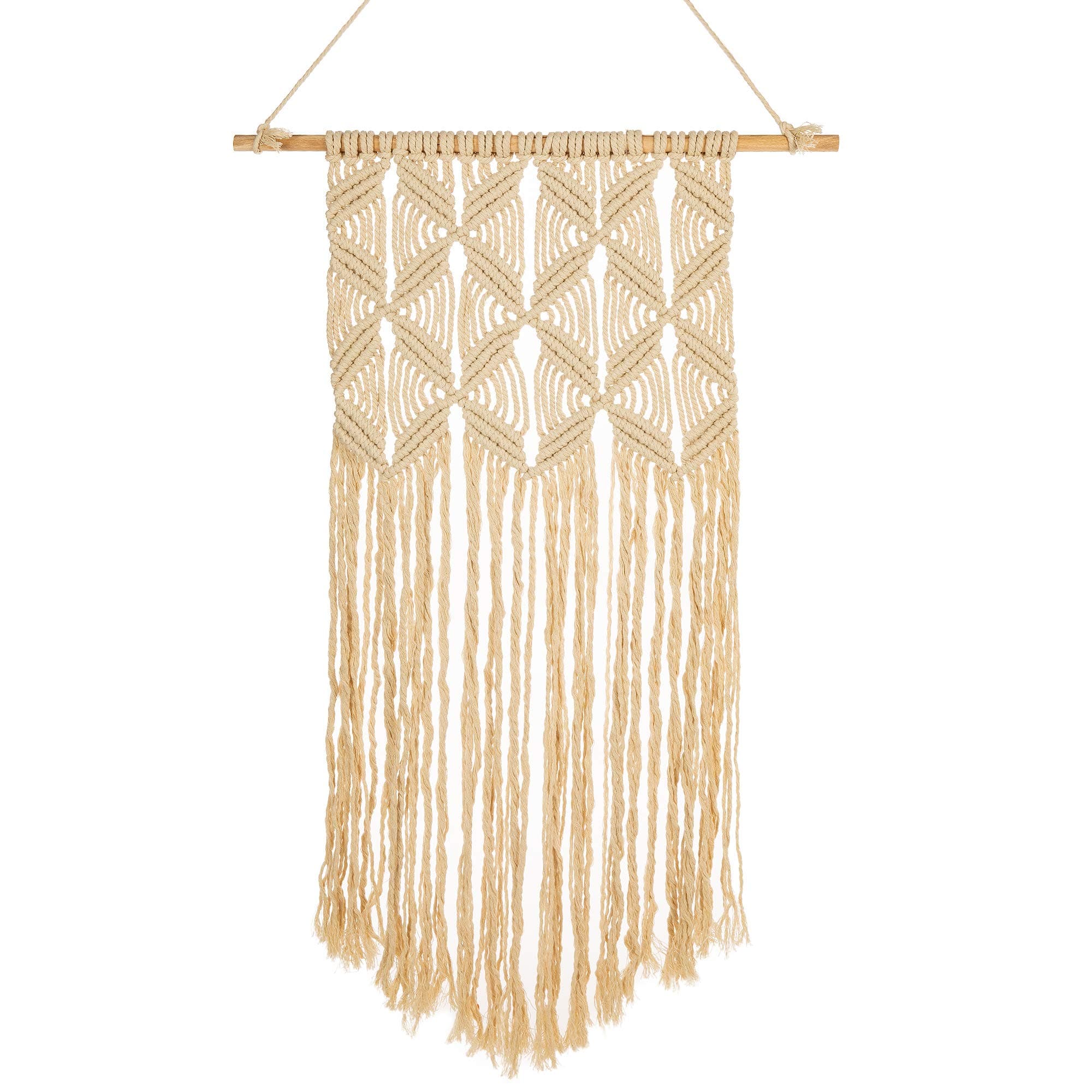 Macrame Wall Hanging Home Decor (Large) Bohemian Decorative Art Tapestry for Living Room, House, Apartment | Vintage Style, Handmade Craft