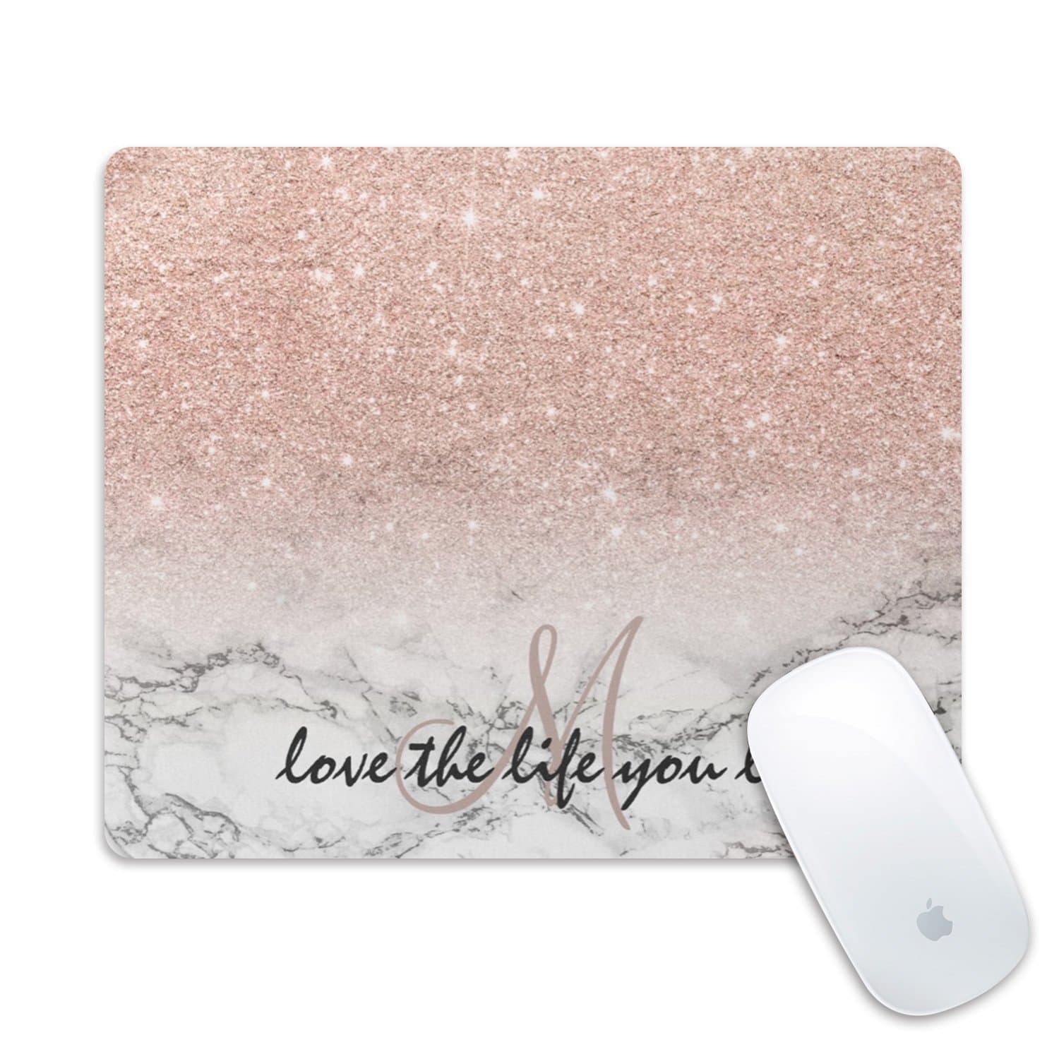 Professional Gaming Mouse Pad, Personalized Durable Non Slip Mouse Mat, Computer Desk Stationery Accessories Mouse Pads for Gift - Gold Rose