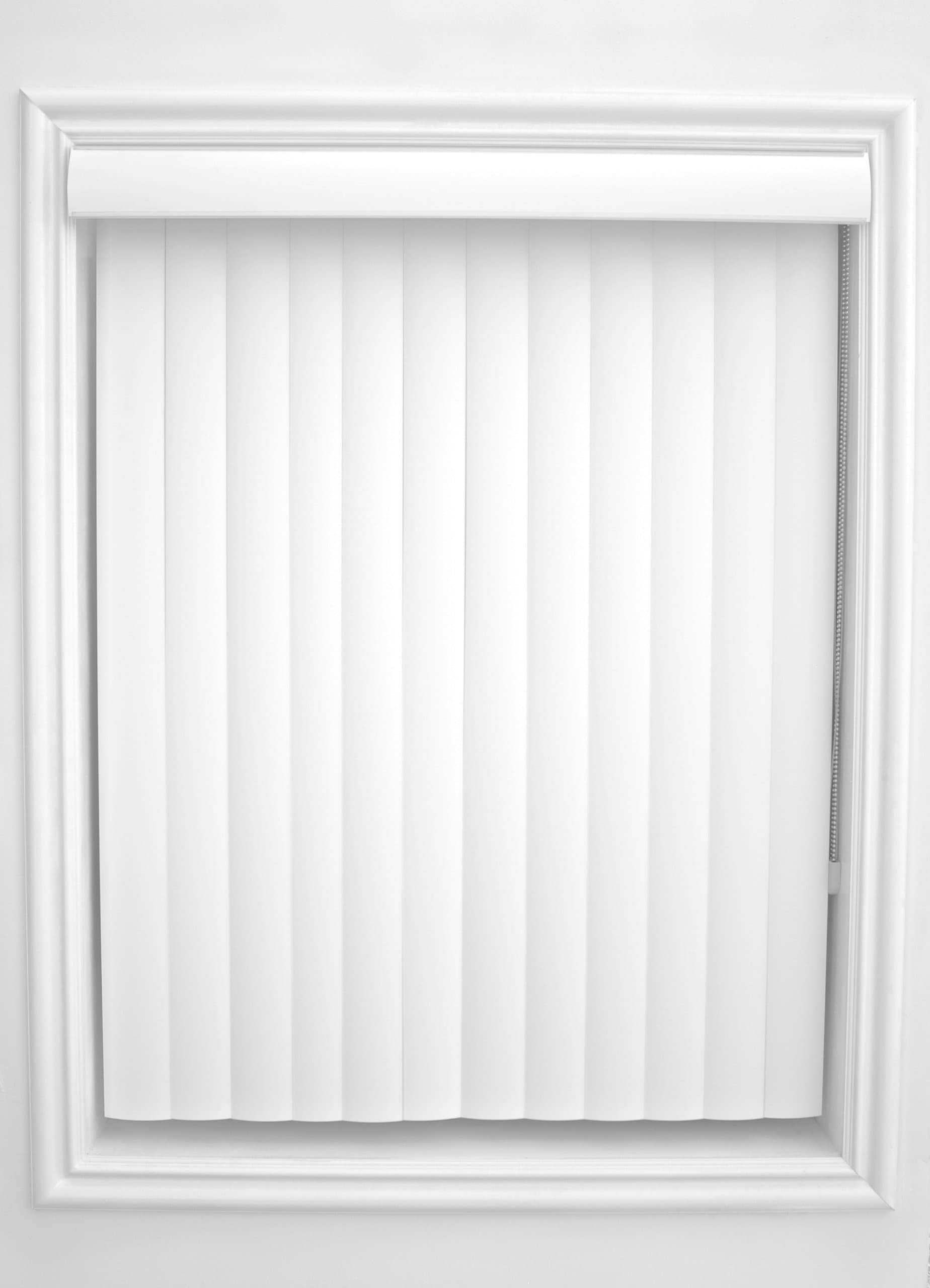New Age Blinds Curved Vertical Blinds Center Opening, Inside Mount, 84 by 118-Inch, Polar