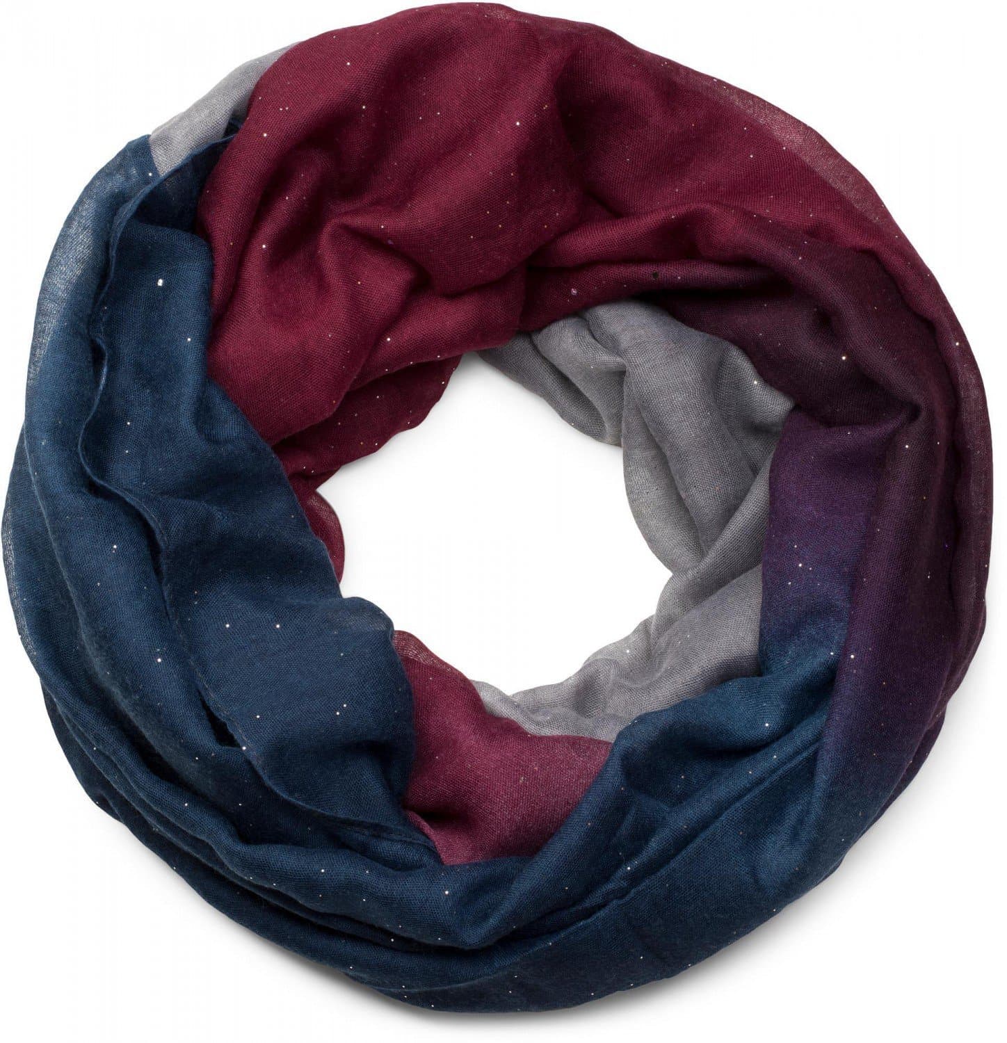 classic glitter loop tube scarf with gradient, glitter scarf, sequins, scarf, kerchief, women 01017033