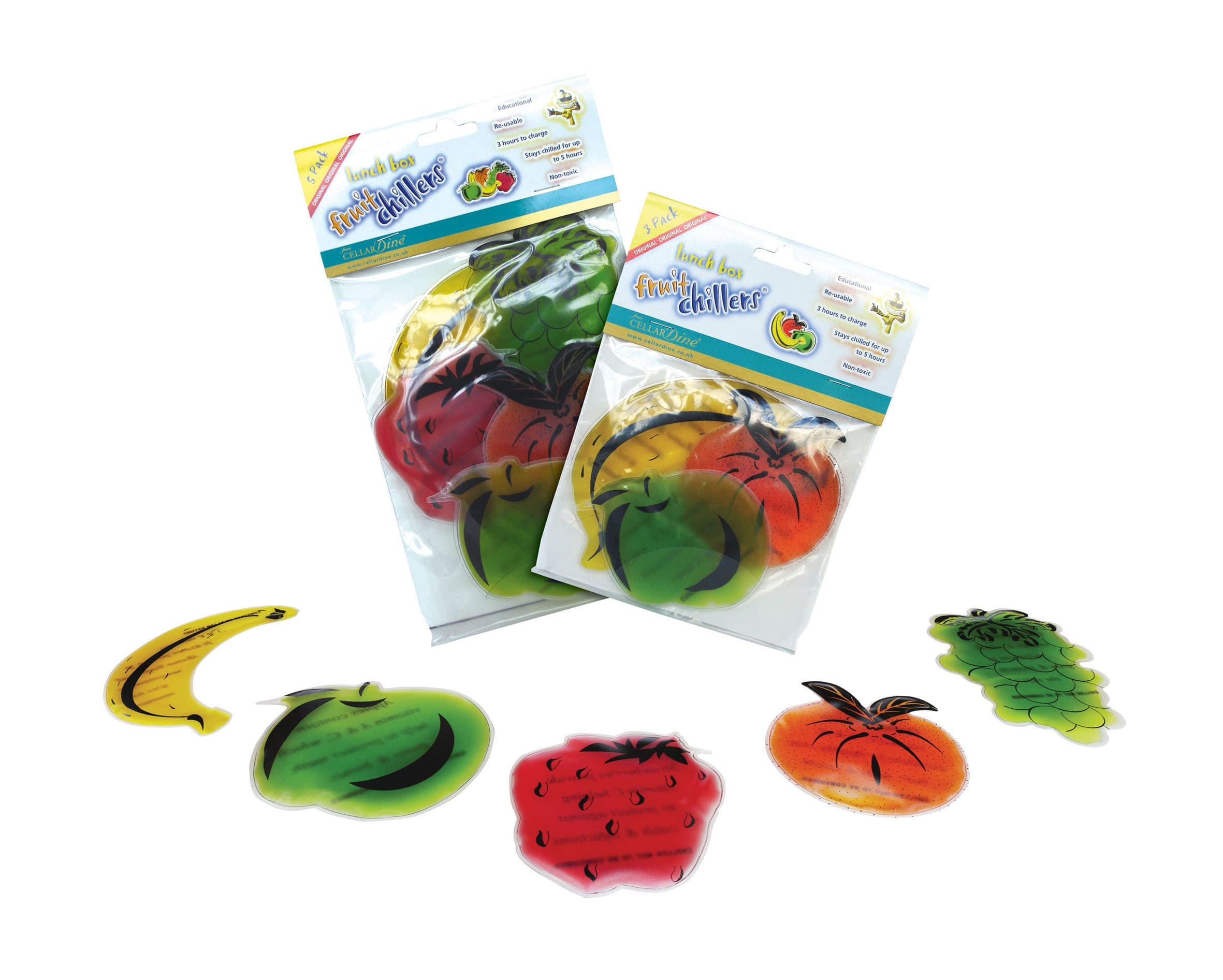 3 Piece Fruit Shaped Lunchbox Chillers - Lunch Box Cooler