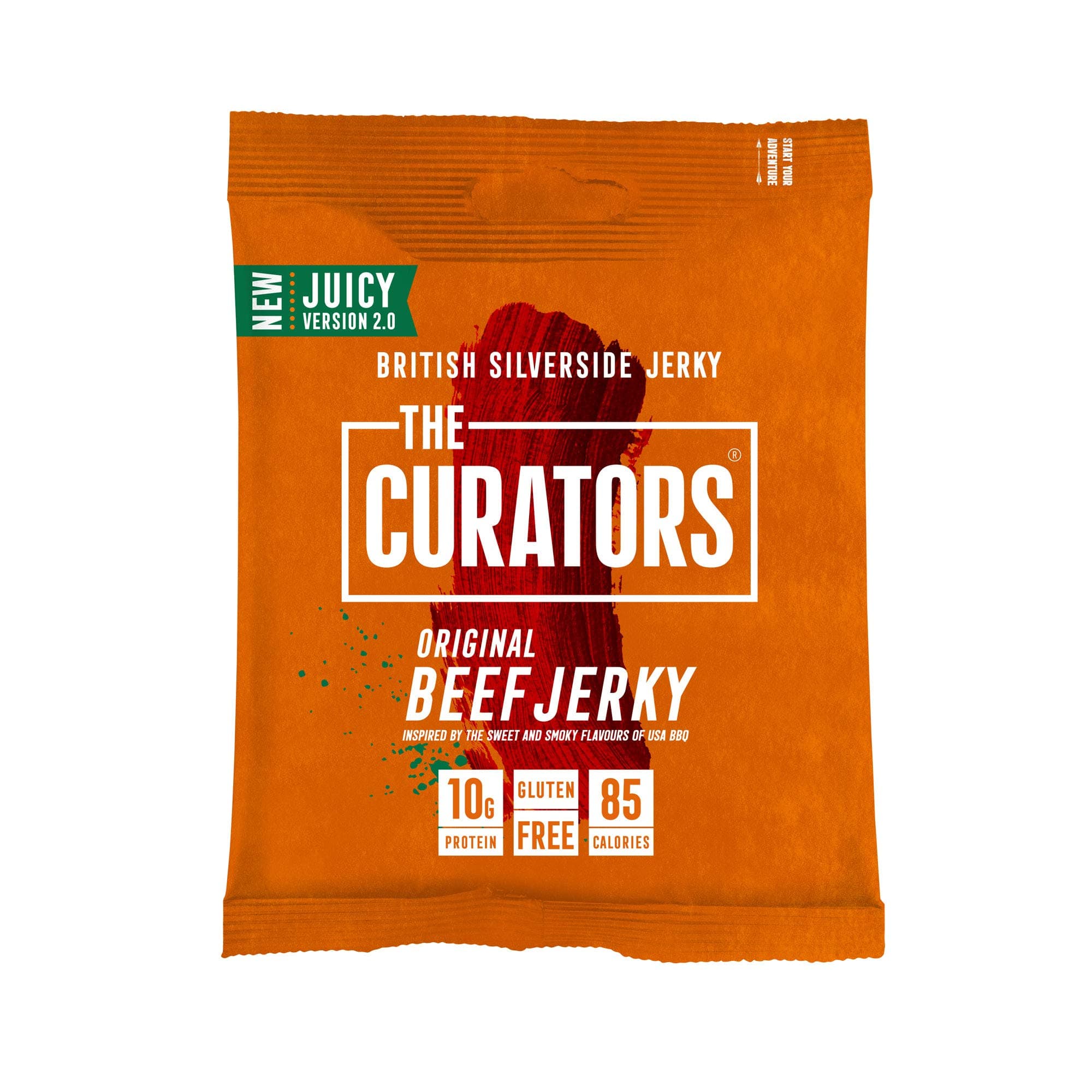 THE CURATORS British Beef Jerky - Original, 28g (5 Packs) - High Protein Low Carb Savoury Snacks, Sweet & Smoky Flavour