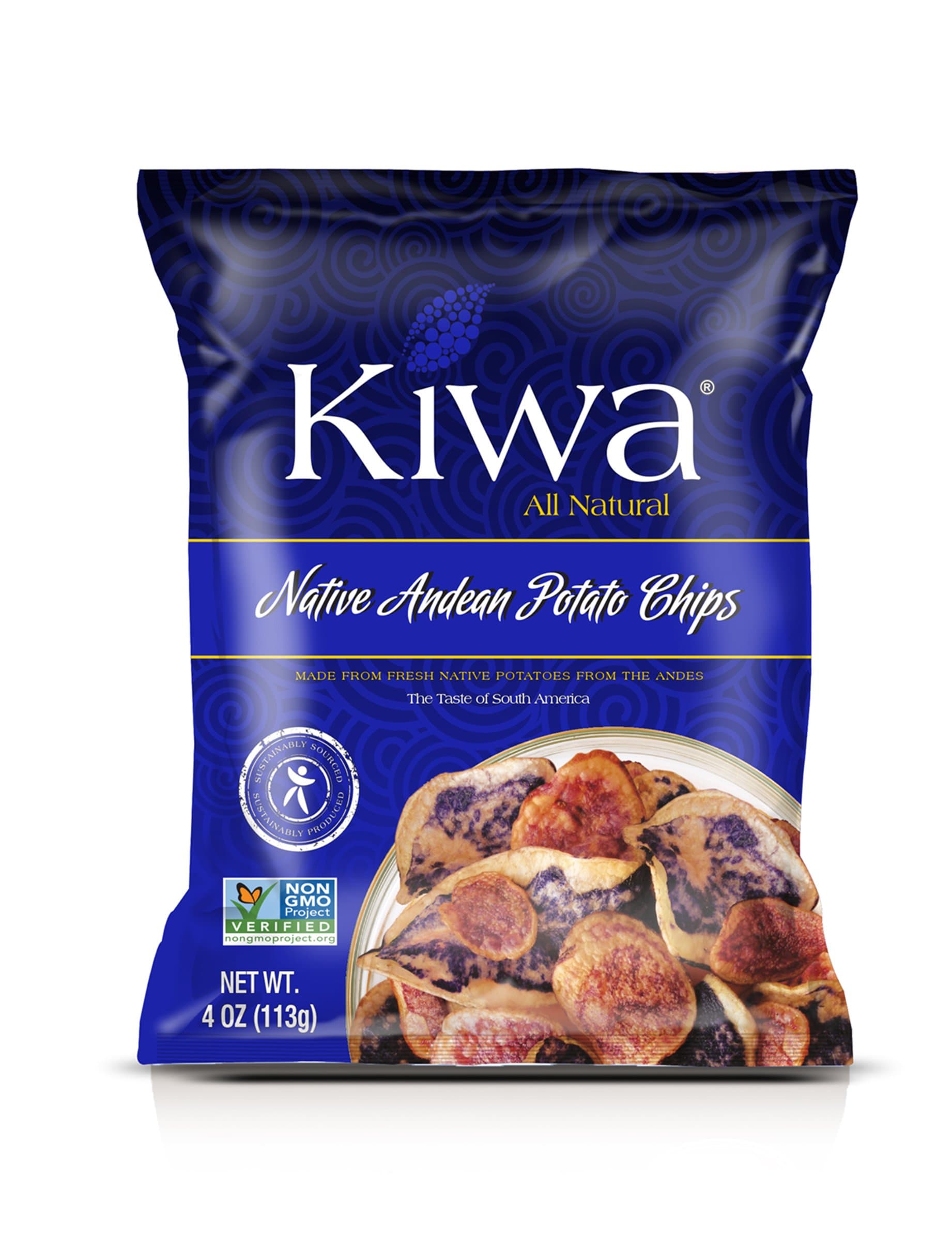Kiwa Andean Potato Chips Mix (12 Pack, 4 Oz. Bag) All Natural Plant Based, Sustainably Sourced, Non-GMO, Gluten Free, Savory Snack