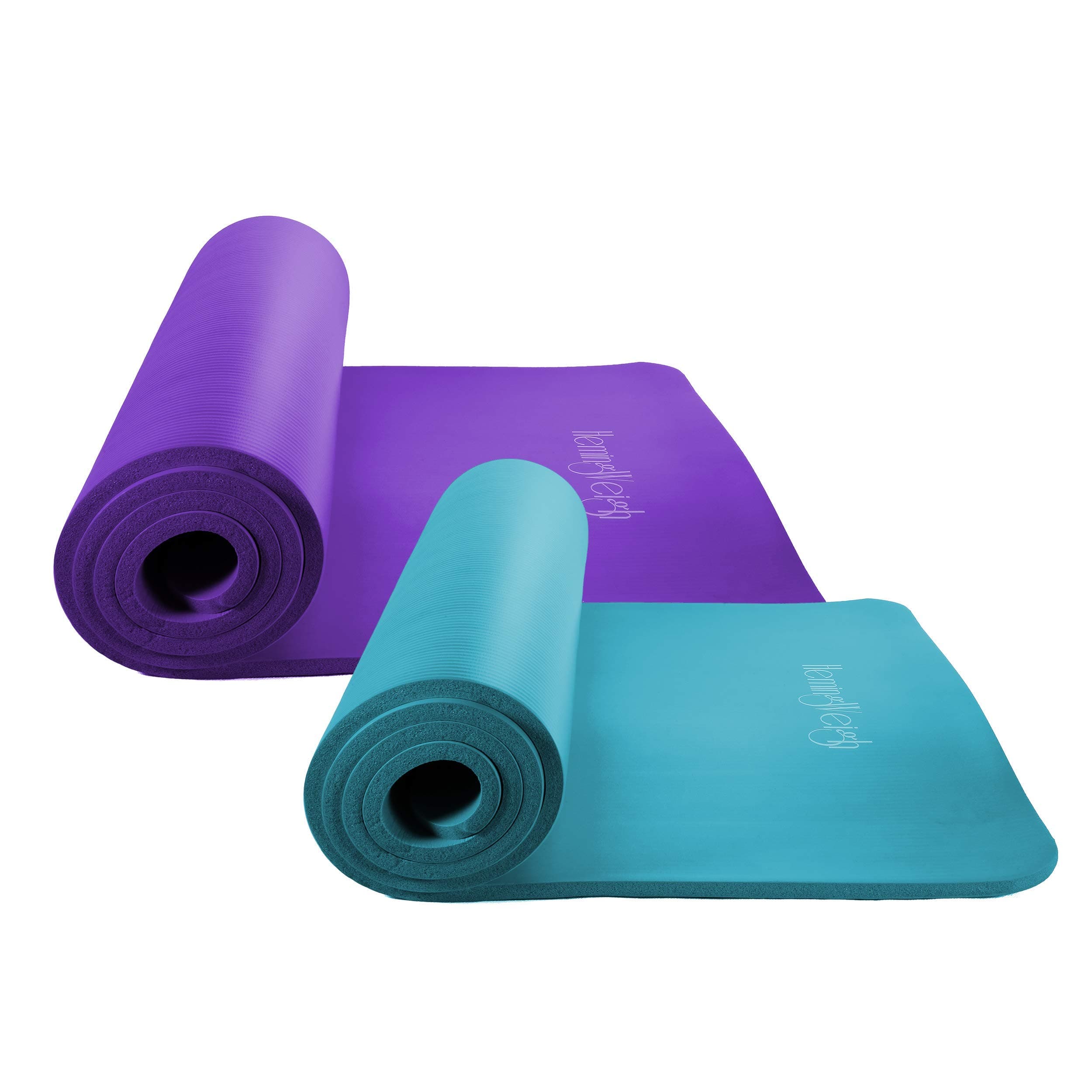HemingWeigh Extra Thick High Density Exercise Yoga Mat with Carrying Strap for Exercise, Yoga and Pilates
