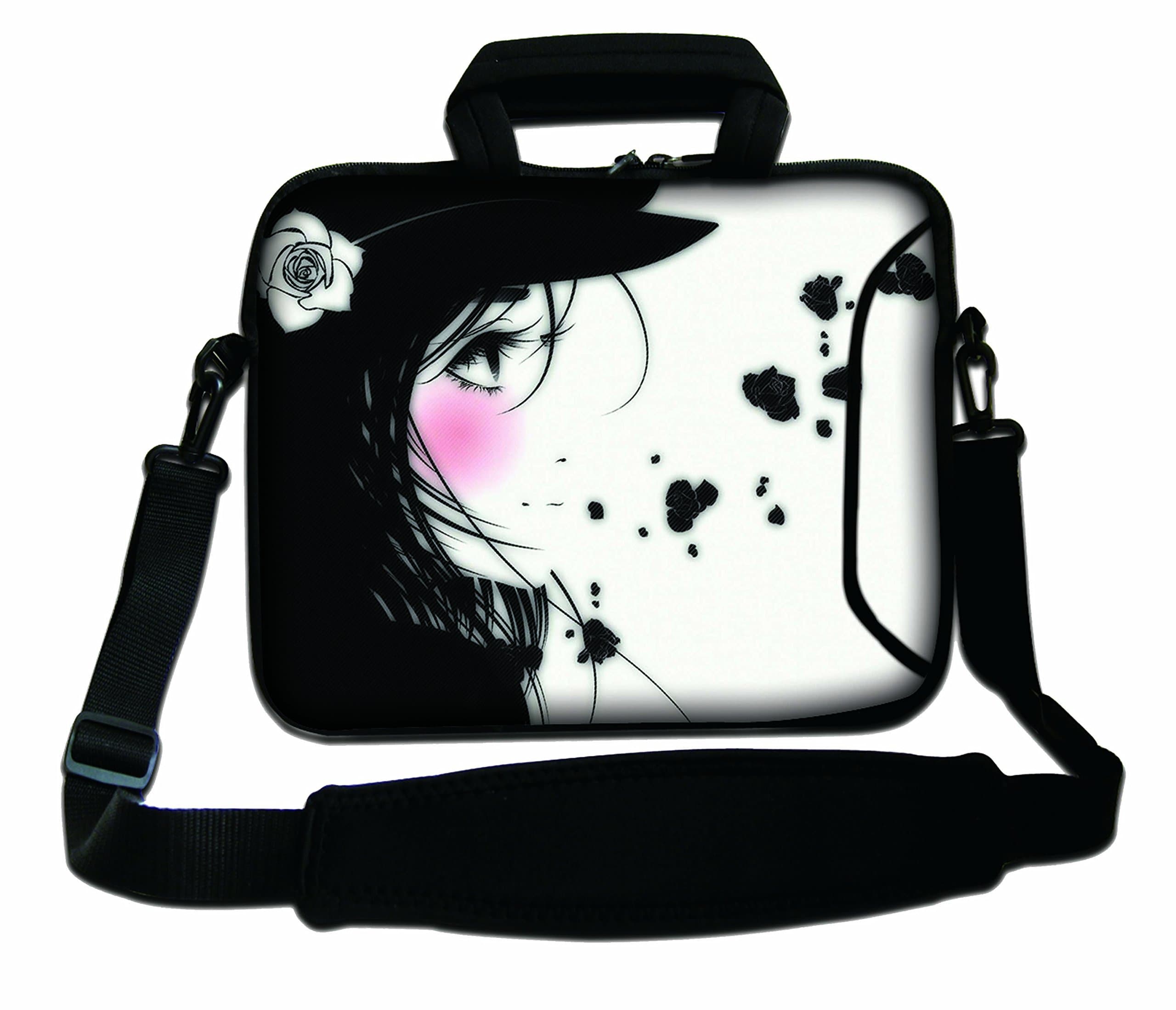 17" Inches Design Laptop Notebook Sleeve Soft Case Bag With Handle and Shoulder Strap for Apple MacBook Air, MacBook, MacBook Pro, MacBook Pro Retina, MacBook Aluminum, Unibody, iBook, PowerBook