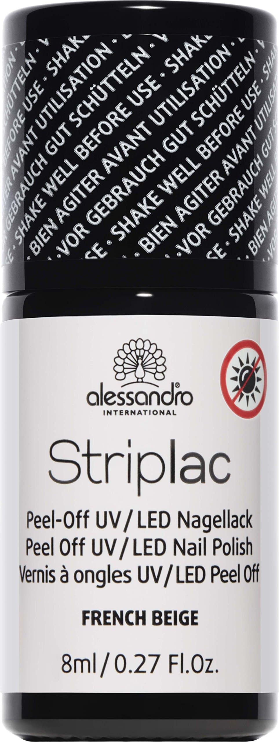 Alessandro striplac, peel-off UV or LED nail polish, 8 ml, pack of 1