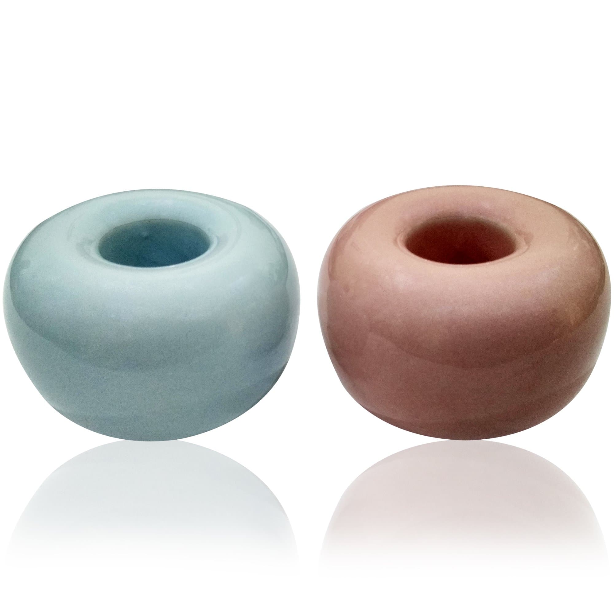 Gus Craft Toothbrush Holder - Simple and Elegant Way to Keep Your Bathroom Organized (2, Blue and Pink)