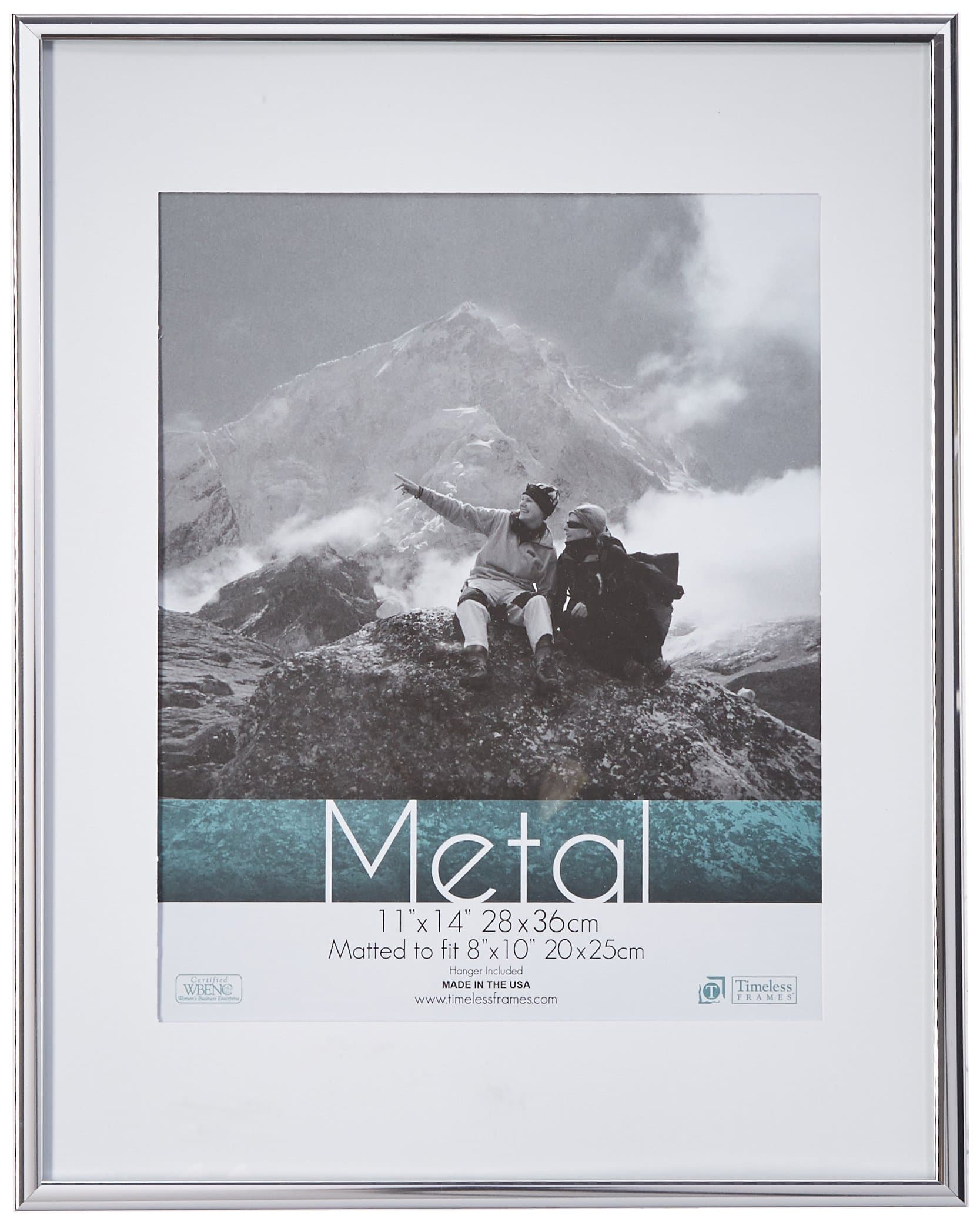 Timeless Frames Metal Photo Frame, 8 by 12-Inch, Silver