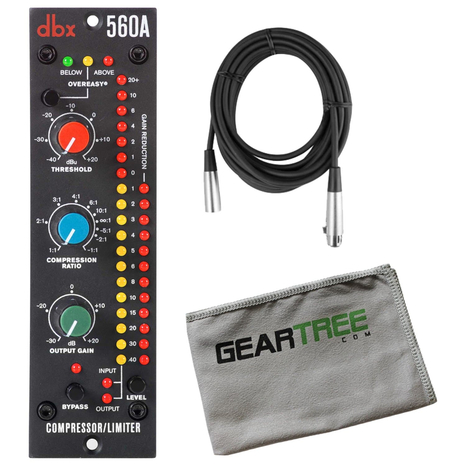 DBX 560A Compressor Limiter w/Cleaning Cloth and XLR Cable