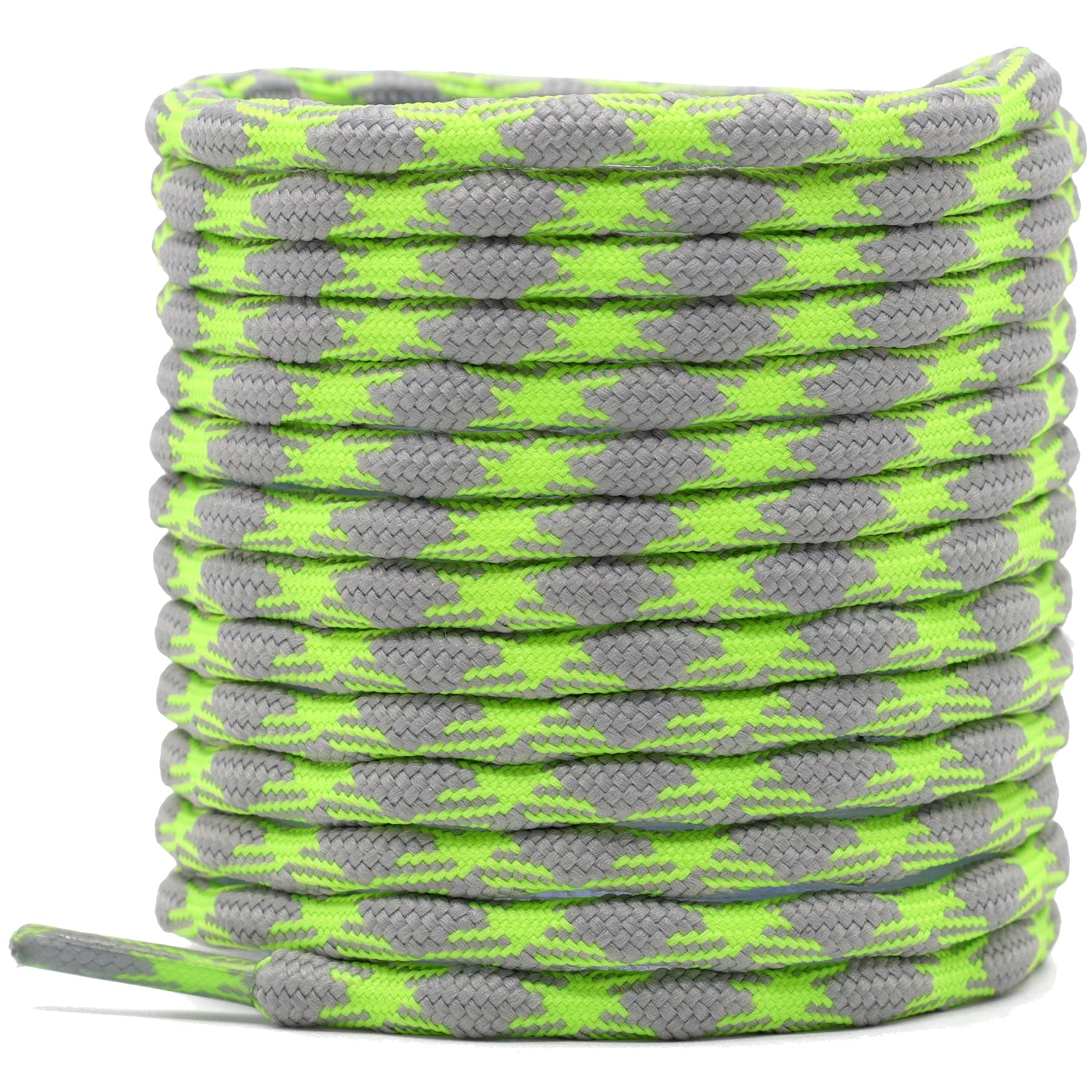 DELELE 2 Pair Round Wave Shape Non Slip Heavy Duty and Durable Outdoor Climbing Shoelaces Hiking Shoe Laces Shoestrings