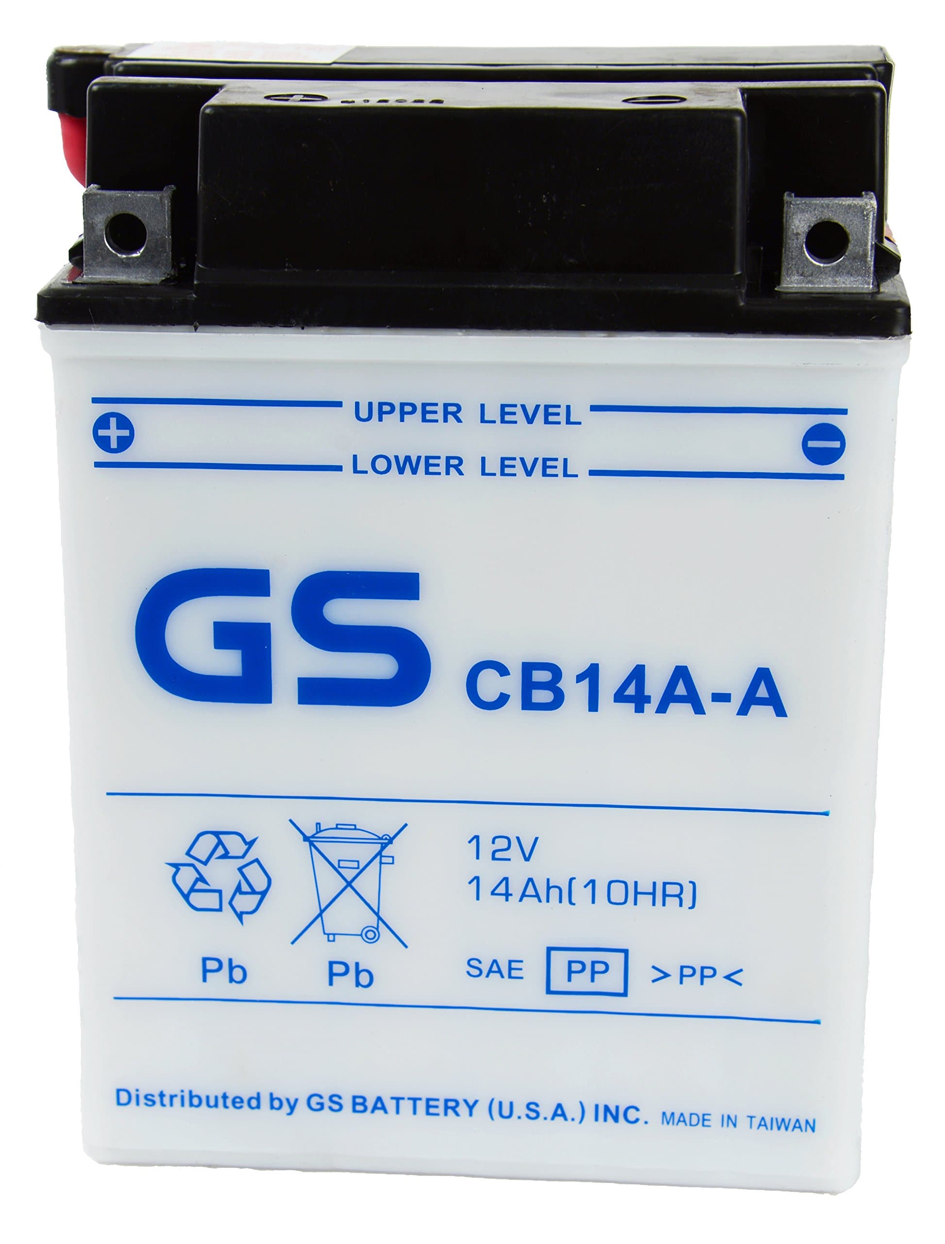 GS BATTERY - GS CB14AA with Acid Pack – High Performance Powersports Battery for YUASA YB14A-A1 Replacement. Fits ATV applications