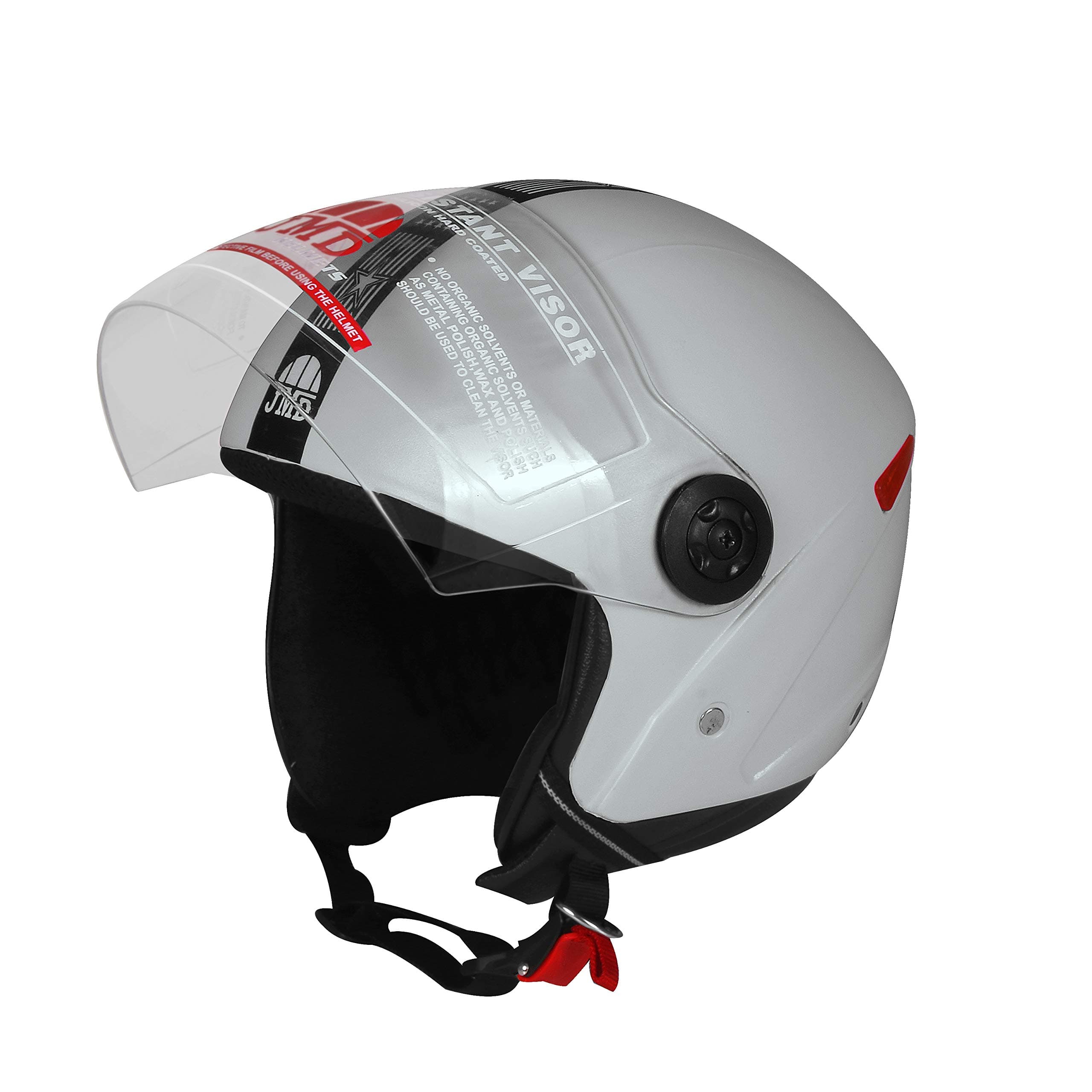 JMD Helmets Grand New ISI Reflector Half/Open Face Helmet (Grey, M)