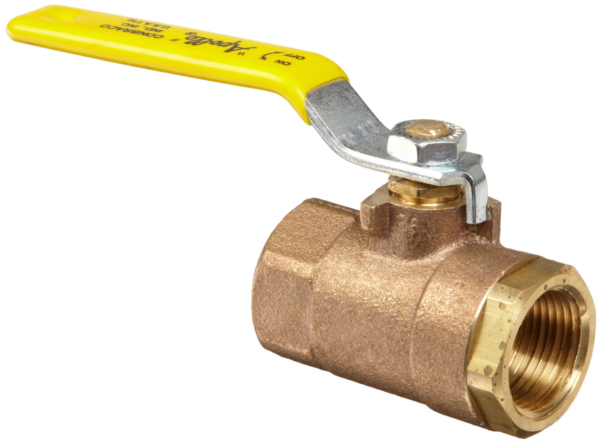 Apollo 32-100 Series Bronze Ball Valve, Two Piece, Inline, Lever, 1/4" NPT Female