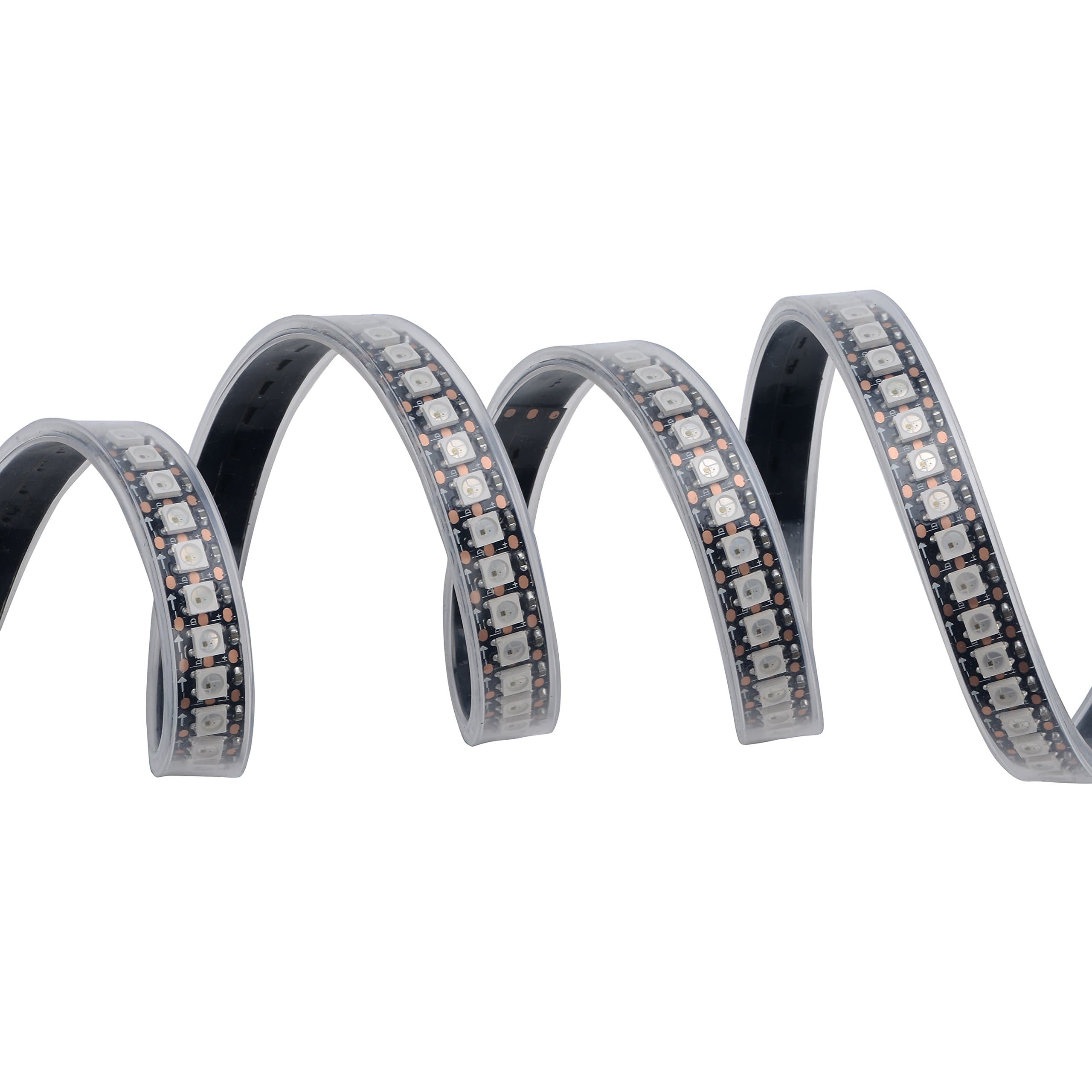 INVOLT WS2812B Individually Addressable LED Strips Lighting 144 LED/M, Dream Color Chasing Cuttable Ribbon Rope, Inside Tube IP67 Waterproof with 3-Pin JST Connectors 1M 5V