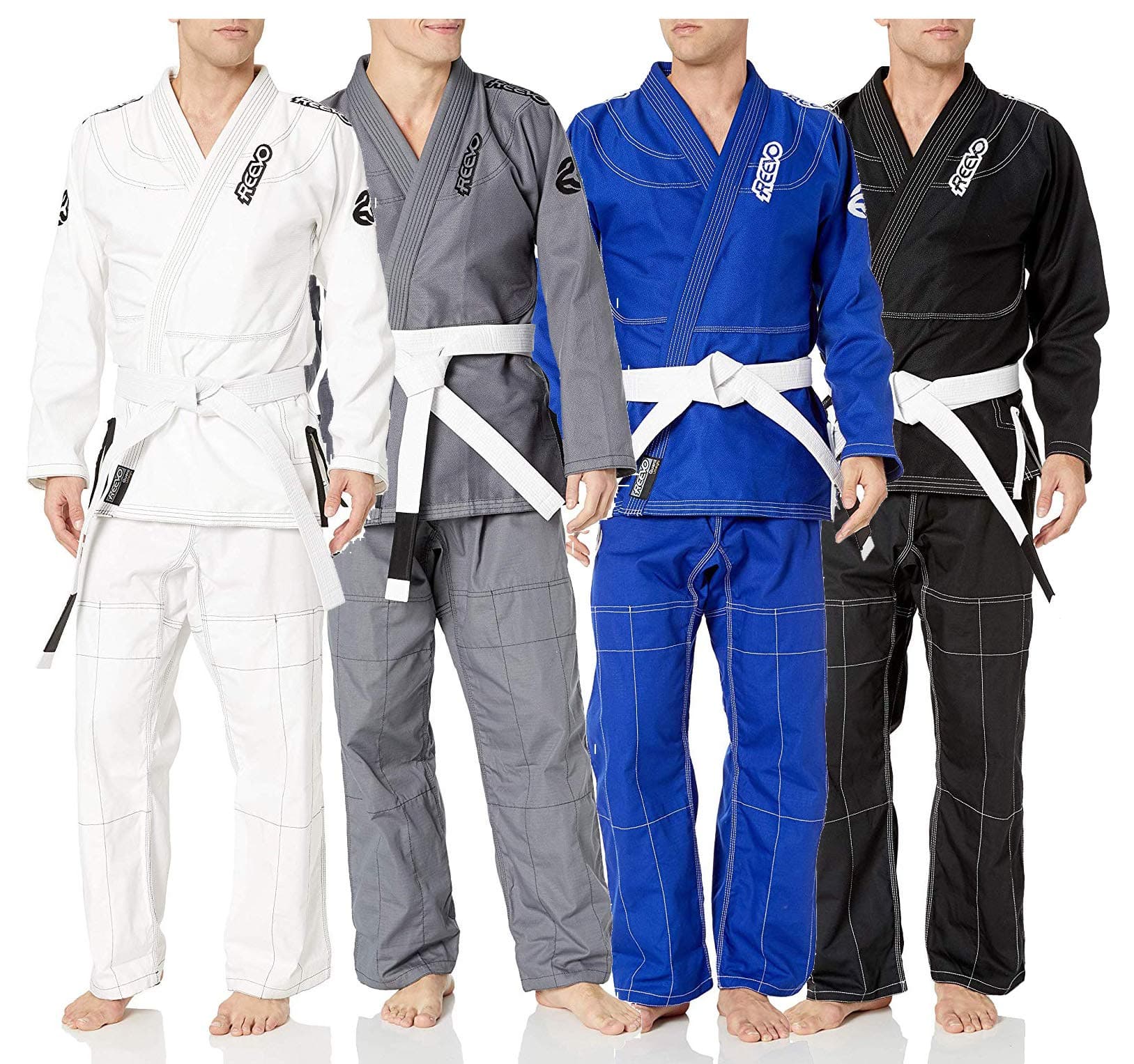 REEVO Guard Ultra Light BJJ Gi - Brazillian Jiu Jitsu Uniform w/Free White Belt