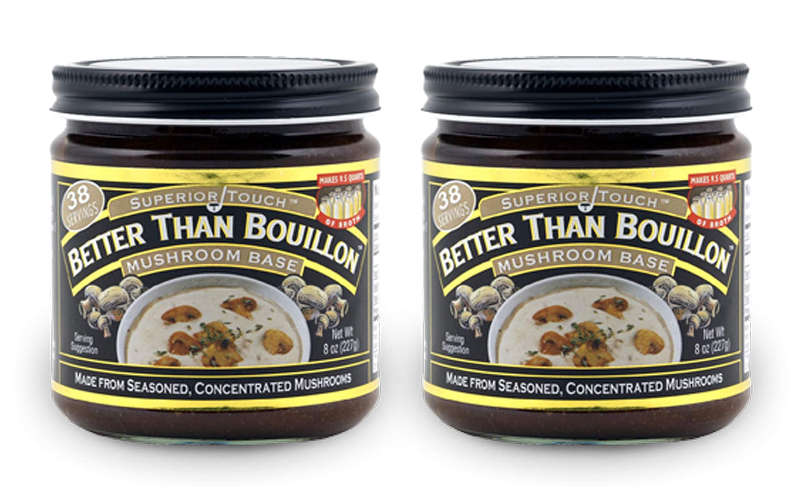 Better Than Bouillon Mushroom Base 8 oz (Pack of 2) with BTB Authenticity Seal