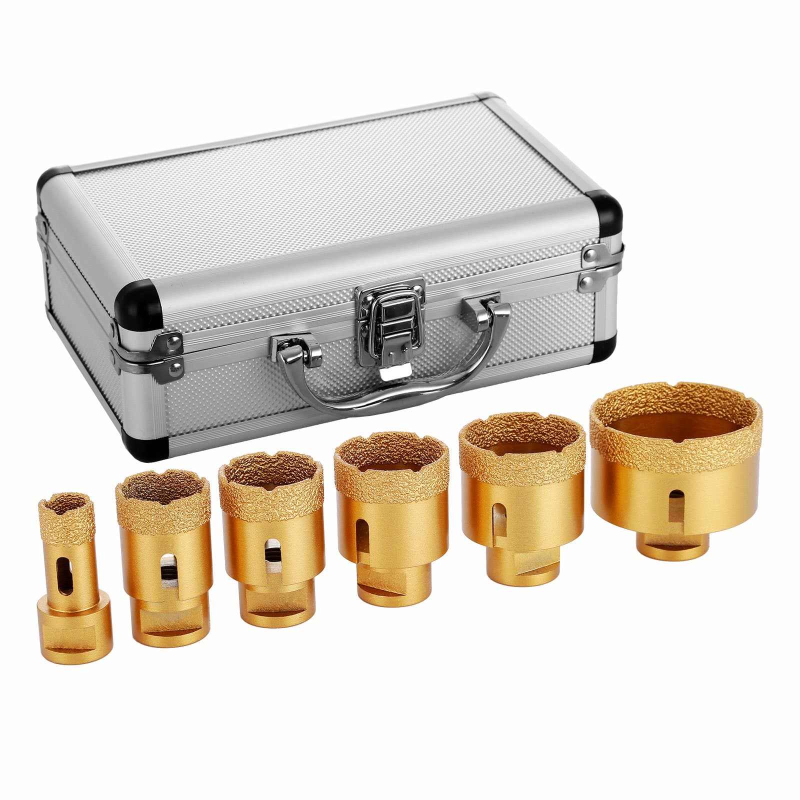 MosaicAL 6 PCS Diamond Holesaw Set M14 Drill Core Bits Diamond Core Drill Bit Set 20/35/40/45/50/68mm (6PCS Set)