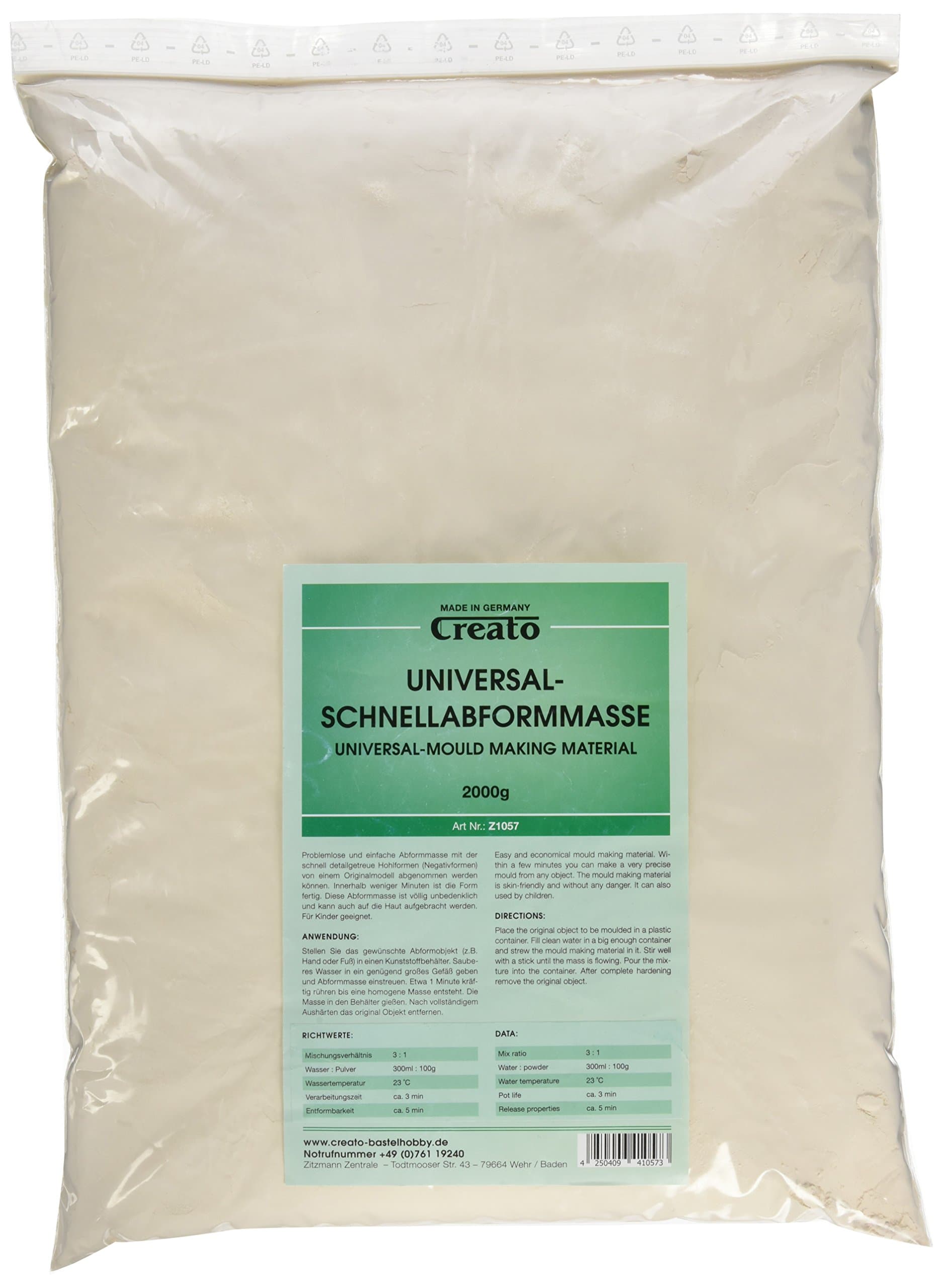 Creato Quick Casting 2000 g in Polybag Alginate Moulding Paste