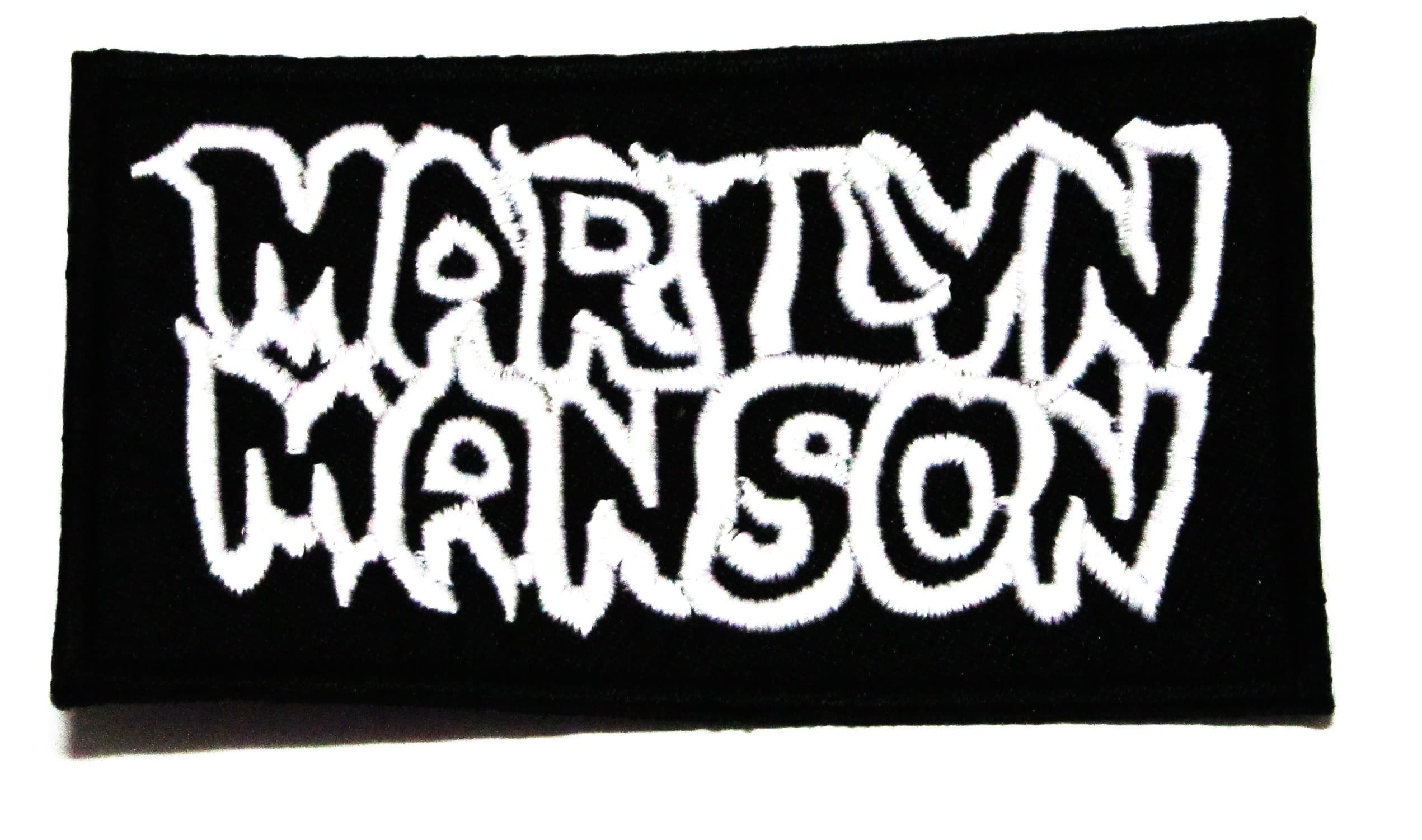 MARILYN MANSON Goth Logo Iron On Patch FREE SHIPPING by veniga