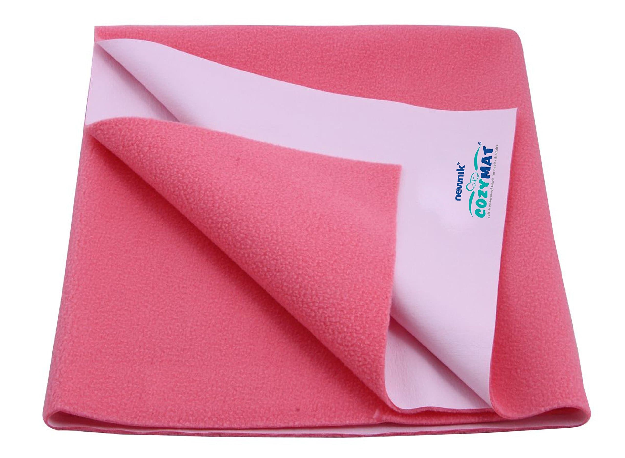 Newnik Waterproof, Breathable, Reusable Mat/Underpad/Absorbent Sheets/Mattress Protector (Size: 140 x 100 Centimeter, SALMONROSE)