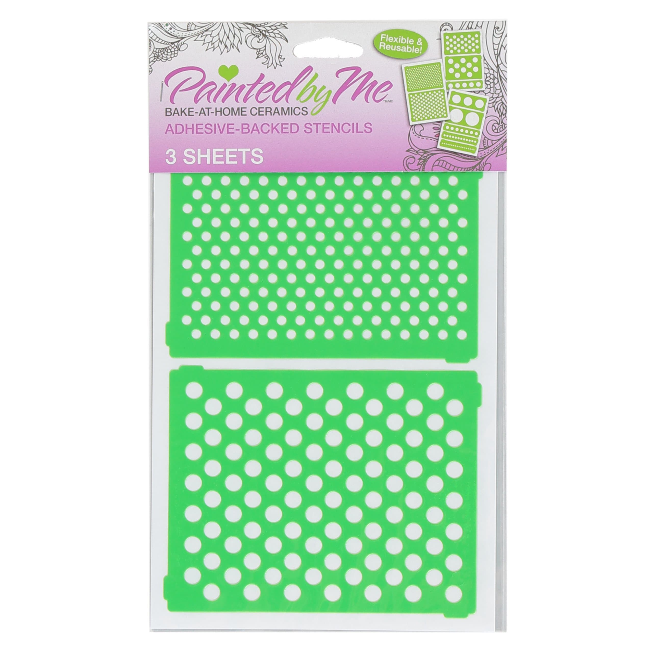 Painted By Me Adhesive Backed Stencils, Polka Dot