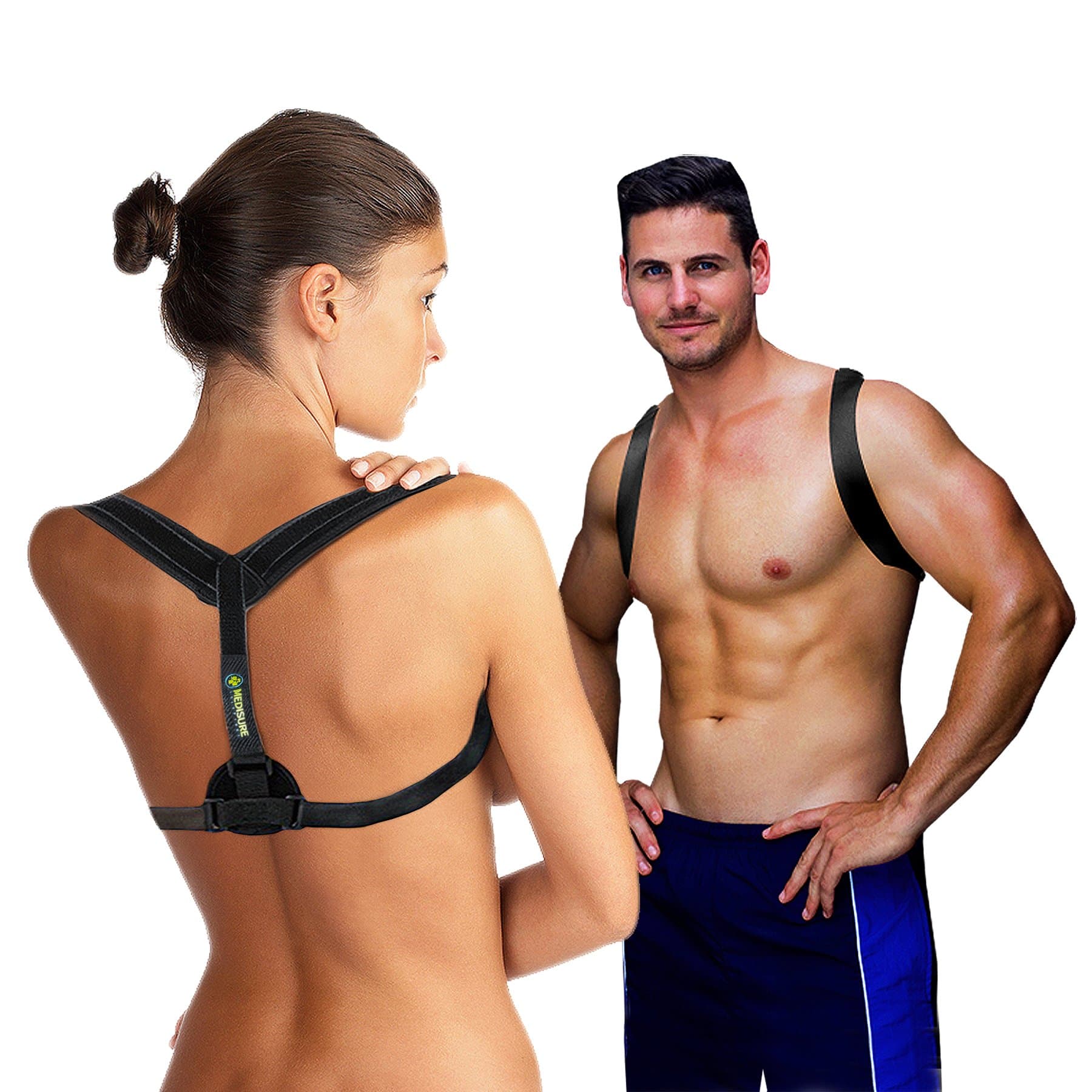 Medisure Adjustable Back Posture Corrector for Men and Women: Lightweight, Padded Posture Brace Provides Back Pain Relief, Shoulder and Neck Support – Superior Comfort – Perfect Posture Corrector