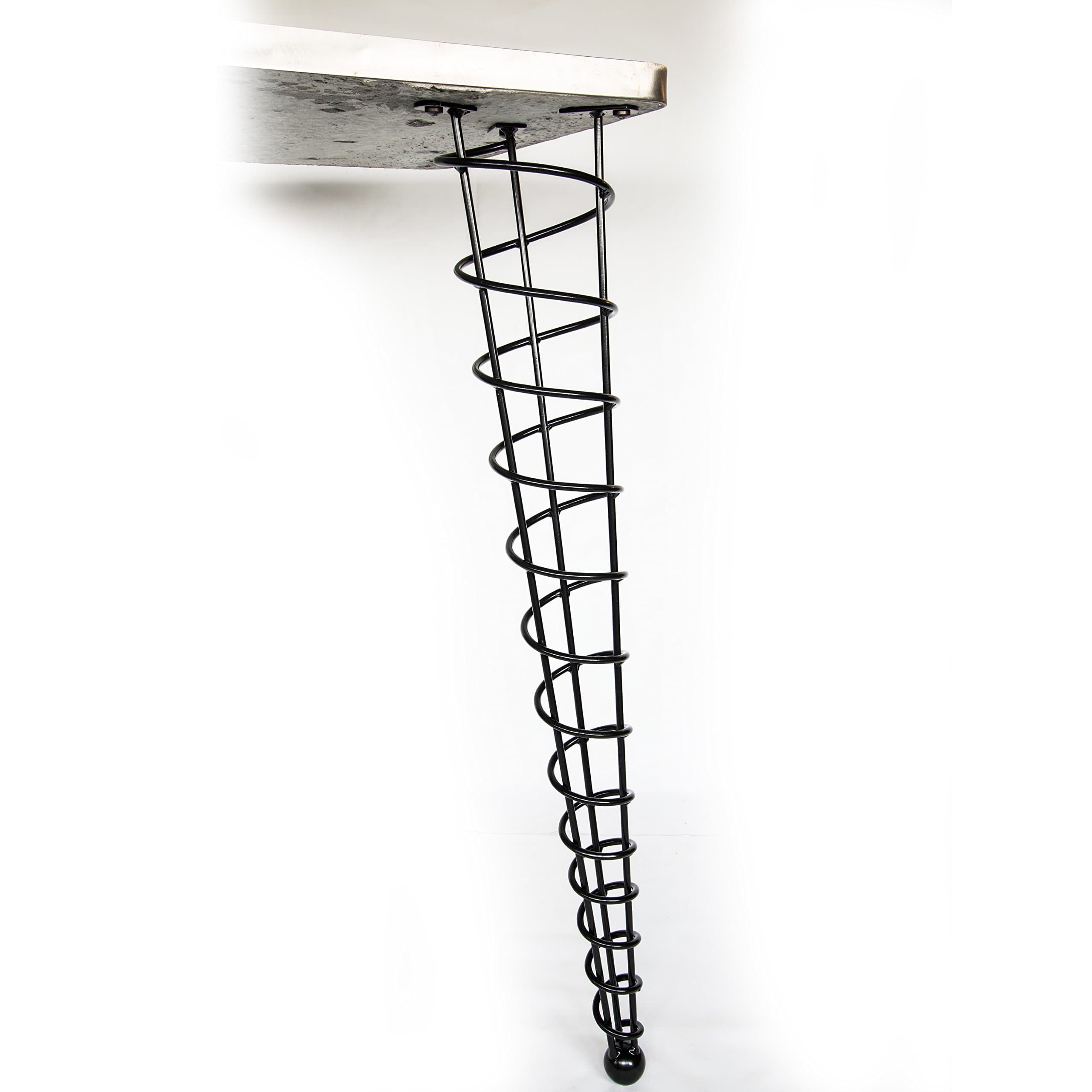 Counter Height Table Leg, Unique Modern Handmade, 34-inch Height, Single Leg, Angled