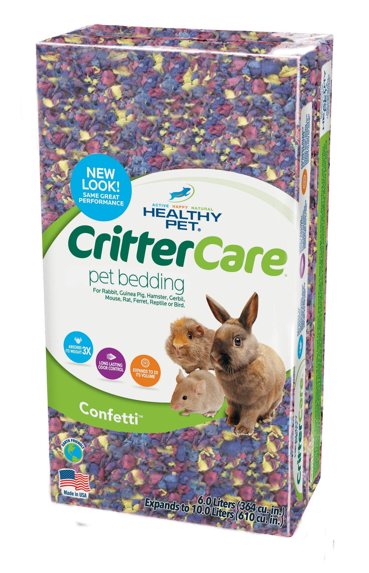 Healthy Pet Bedding, 10-Liter, Confetti. Premium Pack