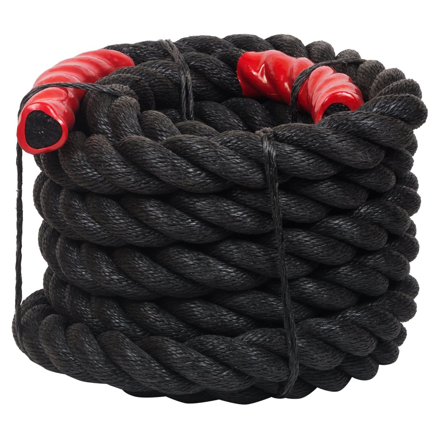 Sportiva Battle Rope, Polyolefin Undulation Rope – 1.4” Width Avail. in 30ft, 40ft Length Black- Gym Muscle Toning Metabolic Workout Fitness, Boxing Equipment